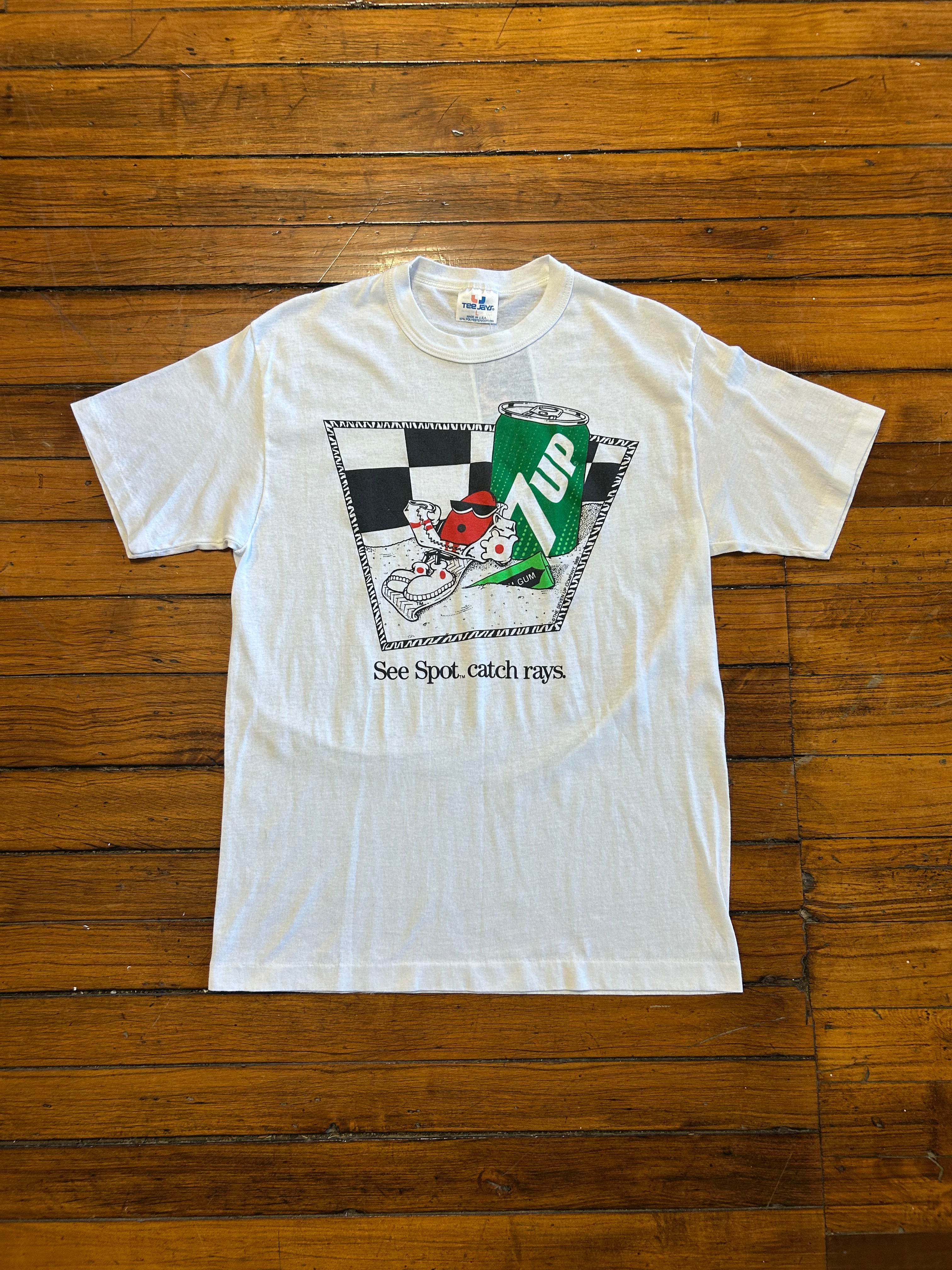 Vintage 7UP Soda Summertime Graphic T-Shirt Made In USA