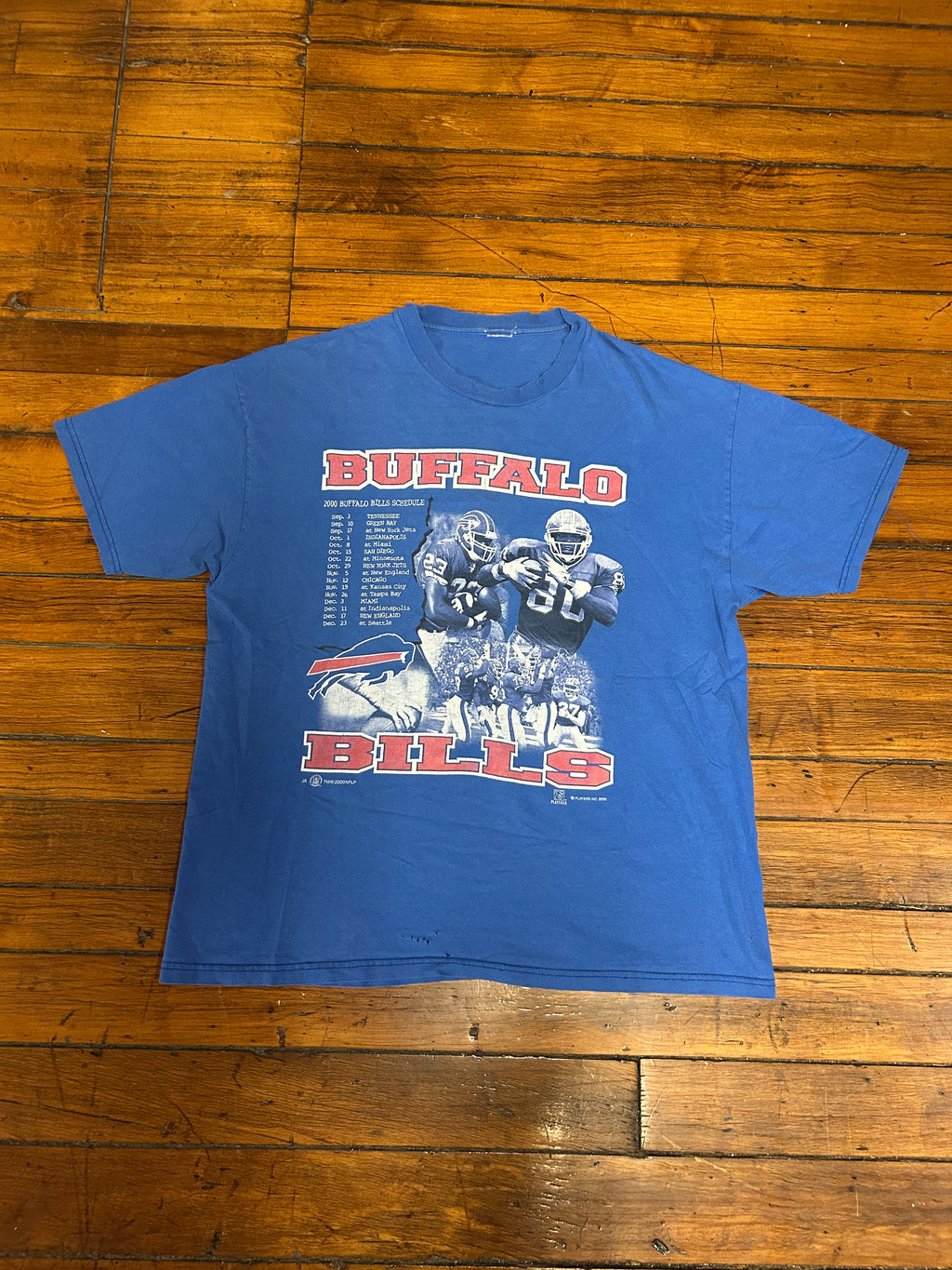 Buffalo Bills Football 2000 Season Schedule Vintage Shirt