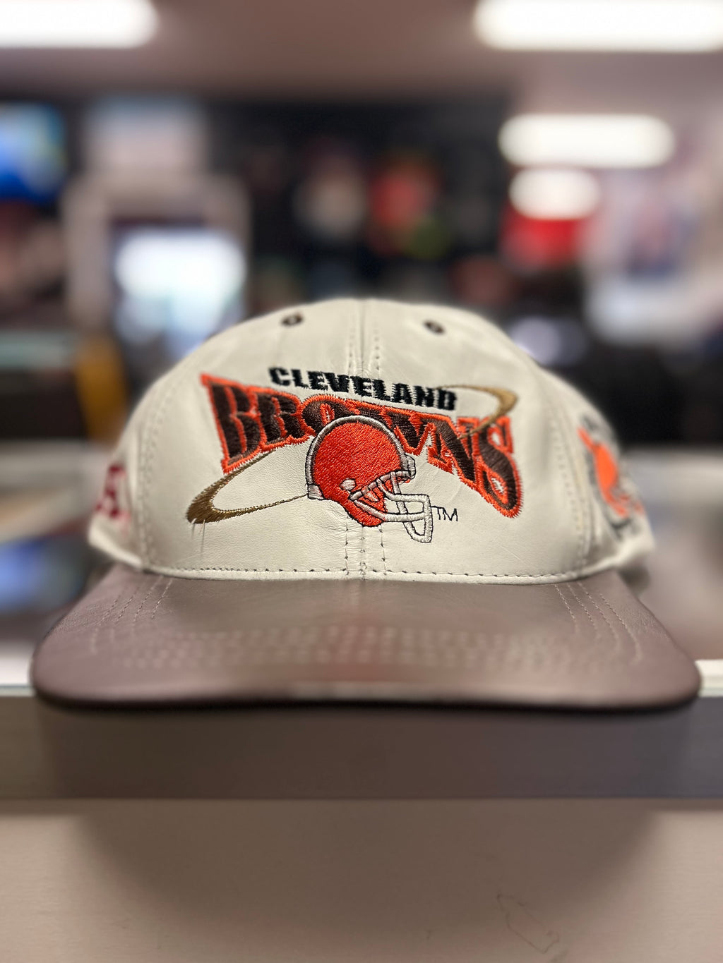 Cleveland Browns NFL Vintage Leather Adjustable Cap
