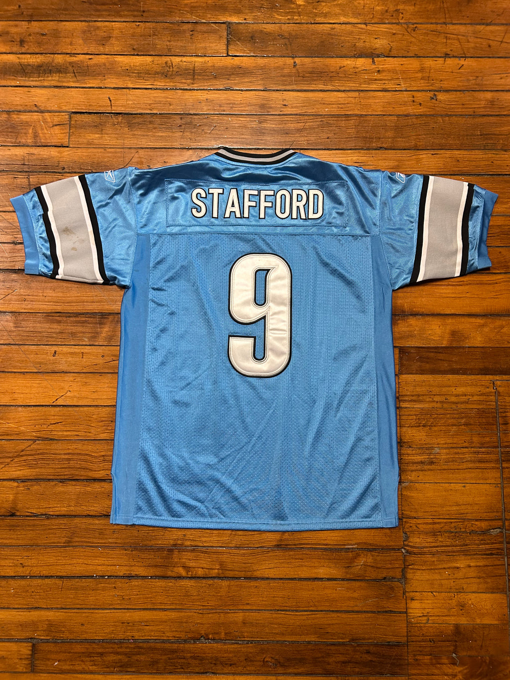 Detroit Lions Matthew Stafford #9 Reebok Blue Jersey