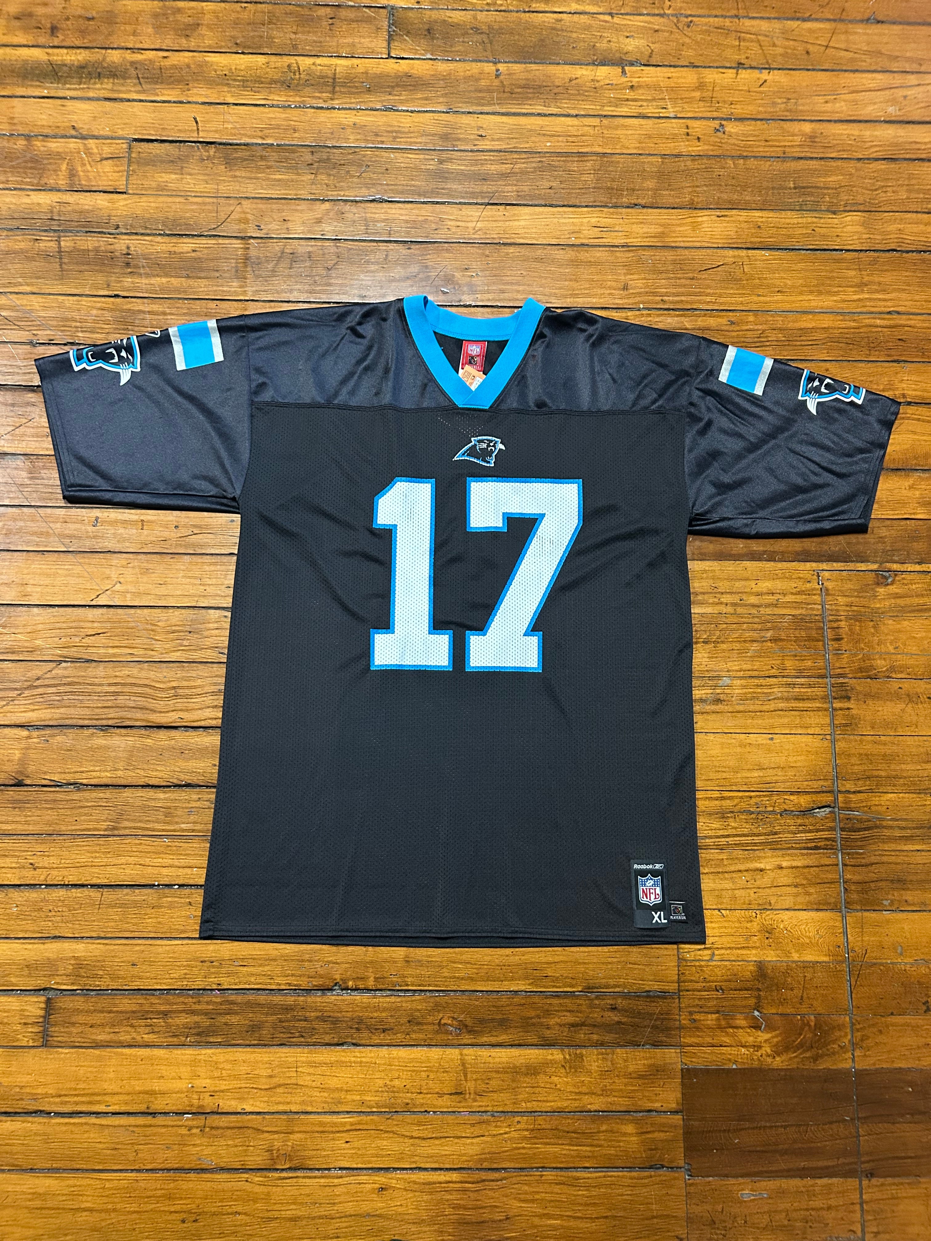Carolina Panthers Reebok Jake Delhomme #17 Jersey Black