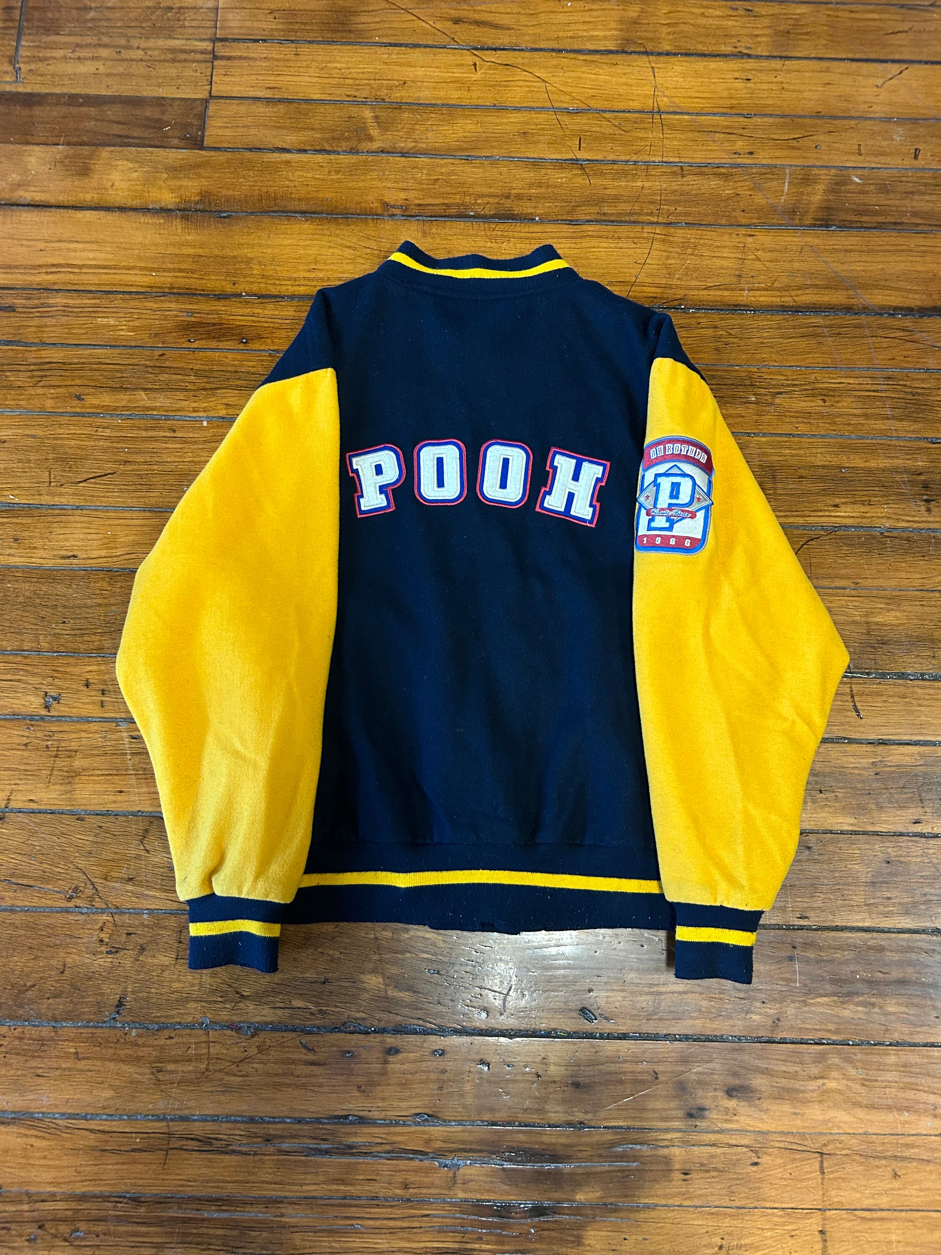 Vintage Disney Winnie the Pooh Varsity Jacket Button Up Adult