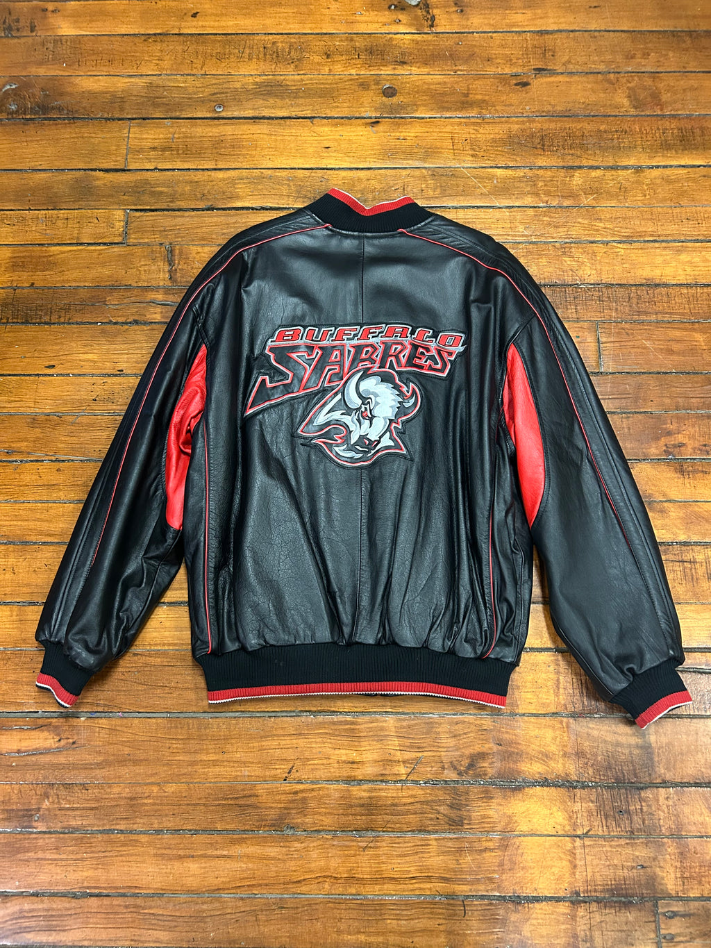 Buffalo Sabres Vintage Goathead Leather Jacket