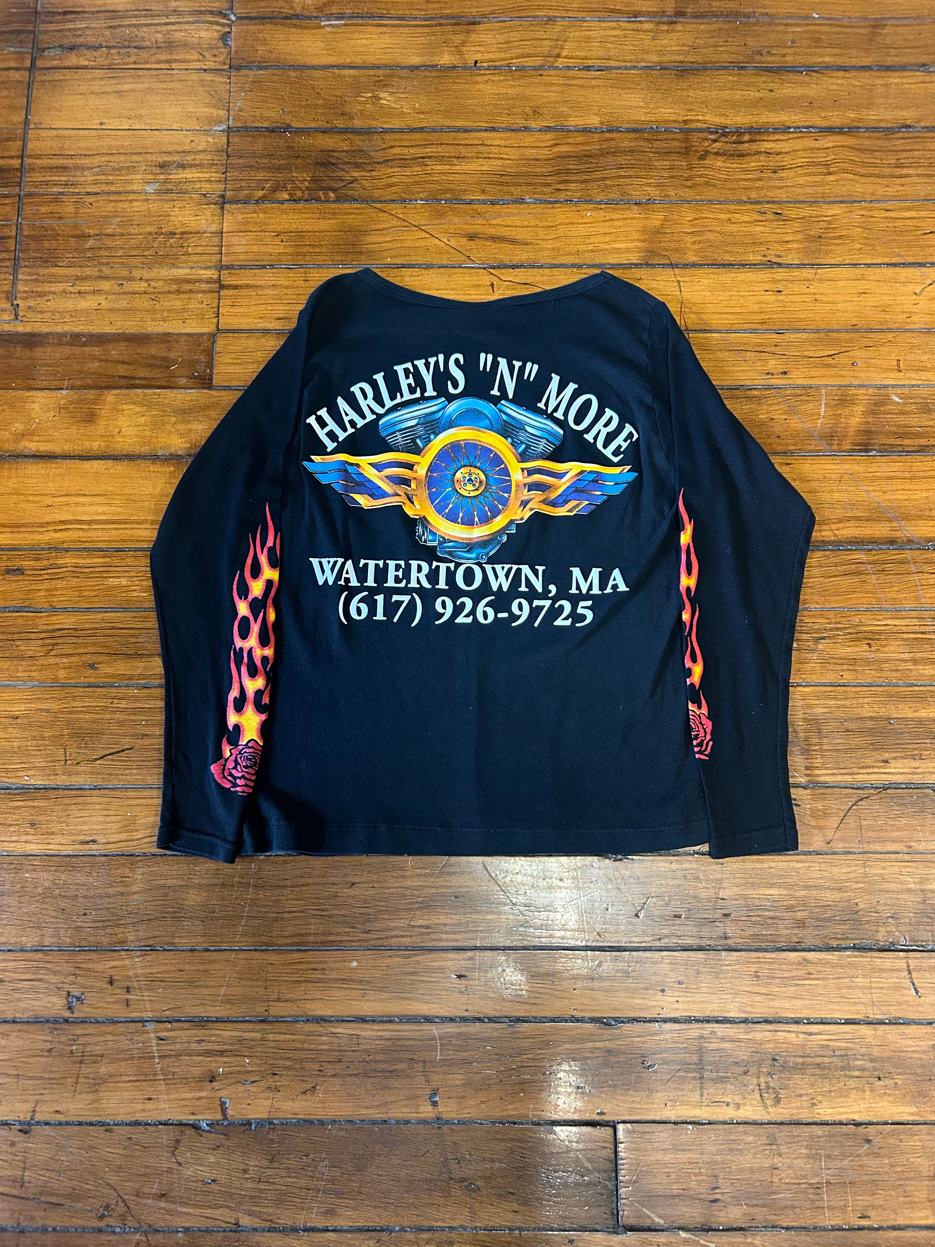 Women’s Harley Motorcycles “Hot Ride” Flame Longsleeve Massachusetts