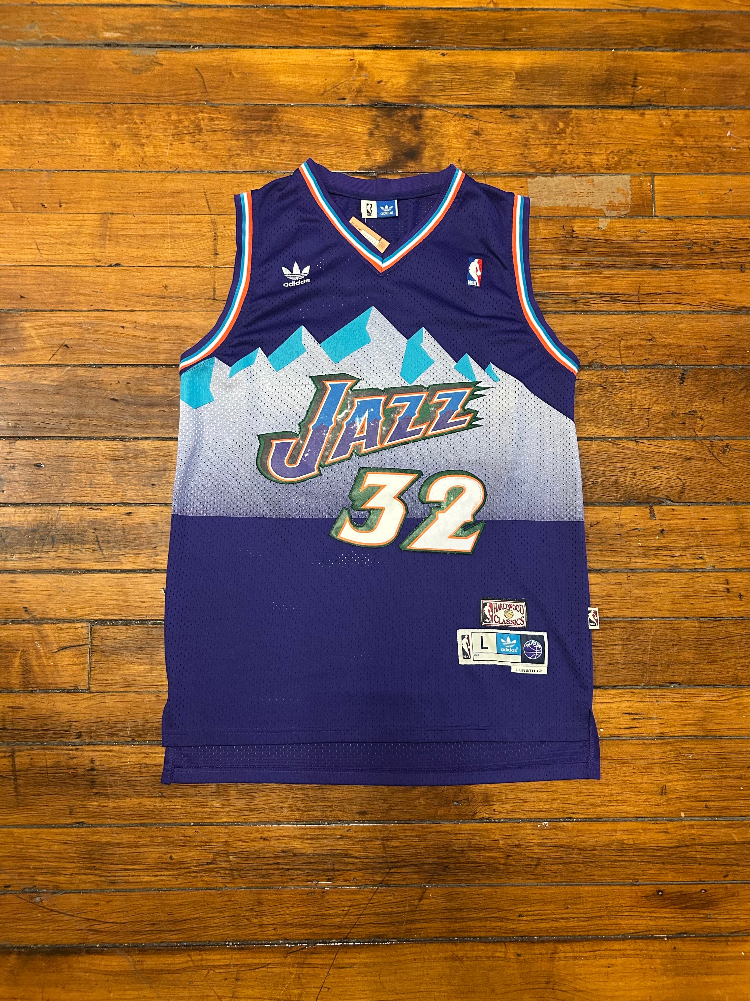 Karl Malone Utah Jazz Vintage 90s Jersey #32 adidas