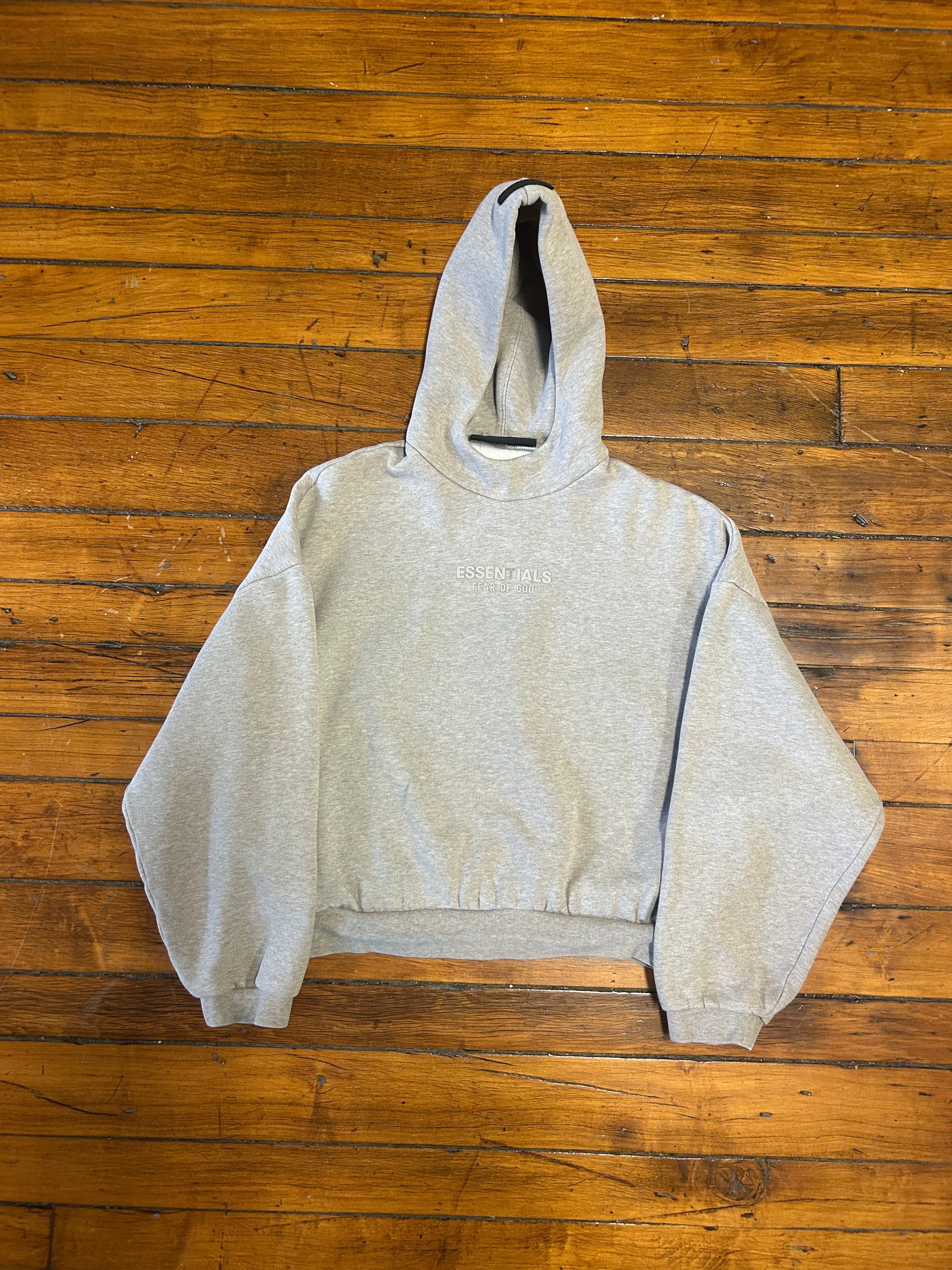 Essentials Fear Of God Light Oatmeal Pullover Hoodie