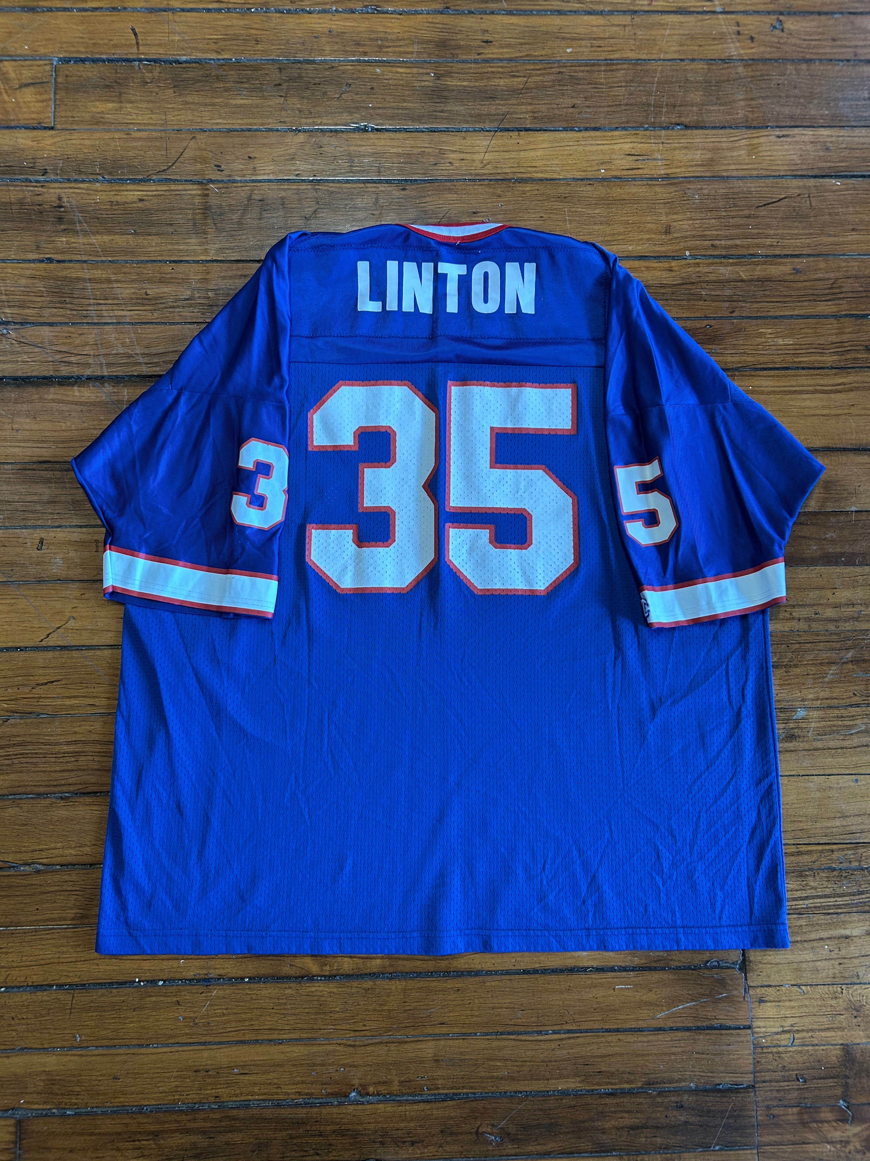 Buffalo Bills #35 Linton NFL 90s Jersey