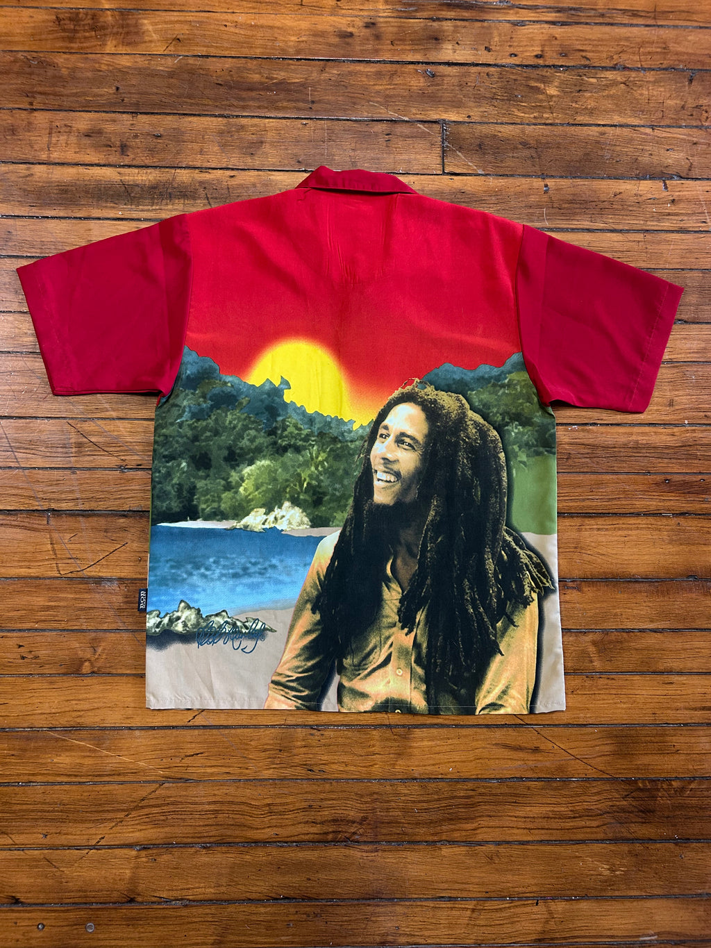 Bob Marley “One Love” Button Up Polo Shirt