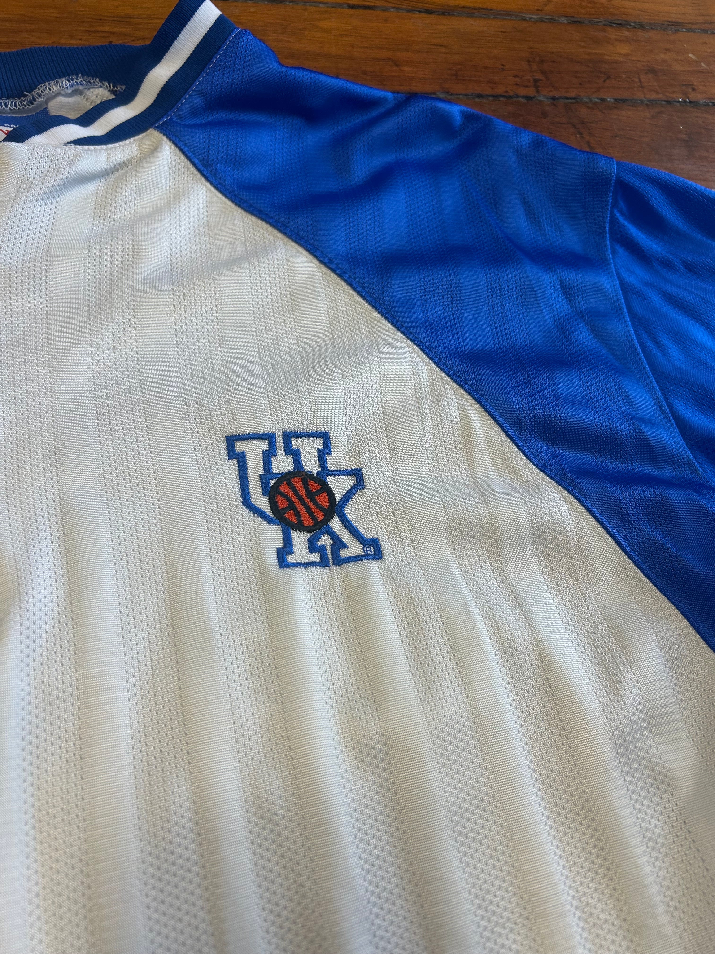 Kentucky University Basketball Wildcats Warmup Shirt 90s