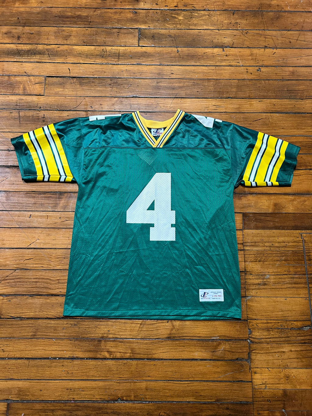 Brett Farve Green Bay Packers Logo Athletic #4 Jersey