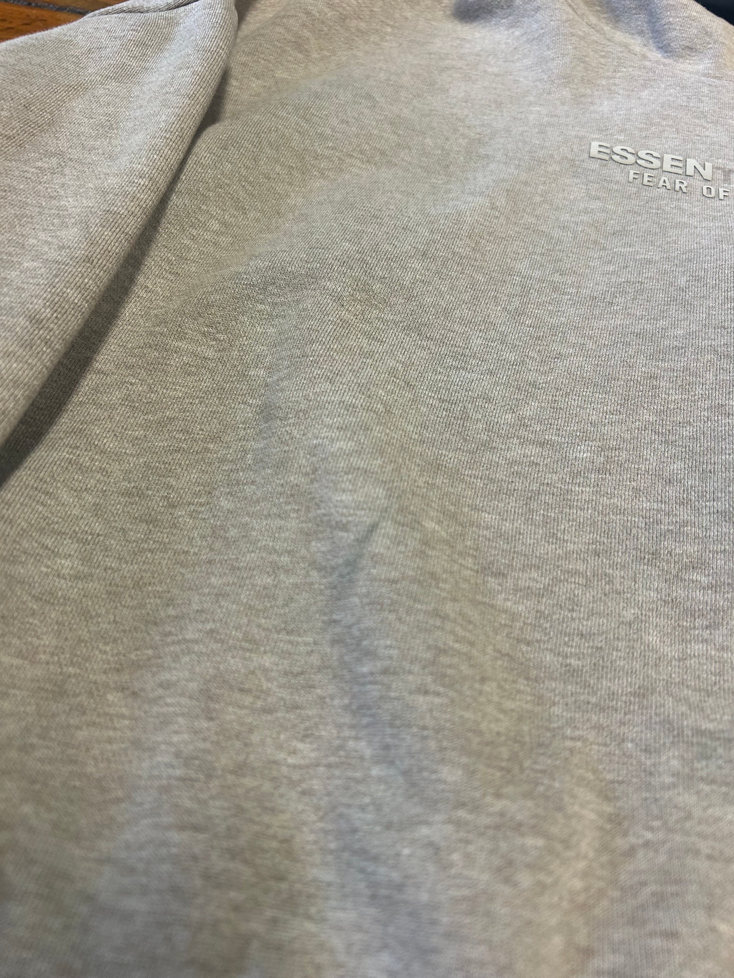 Essentials Fear Of God Light Oatmeal Pullover Hoodie