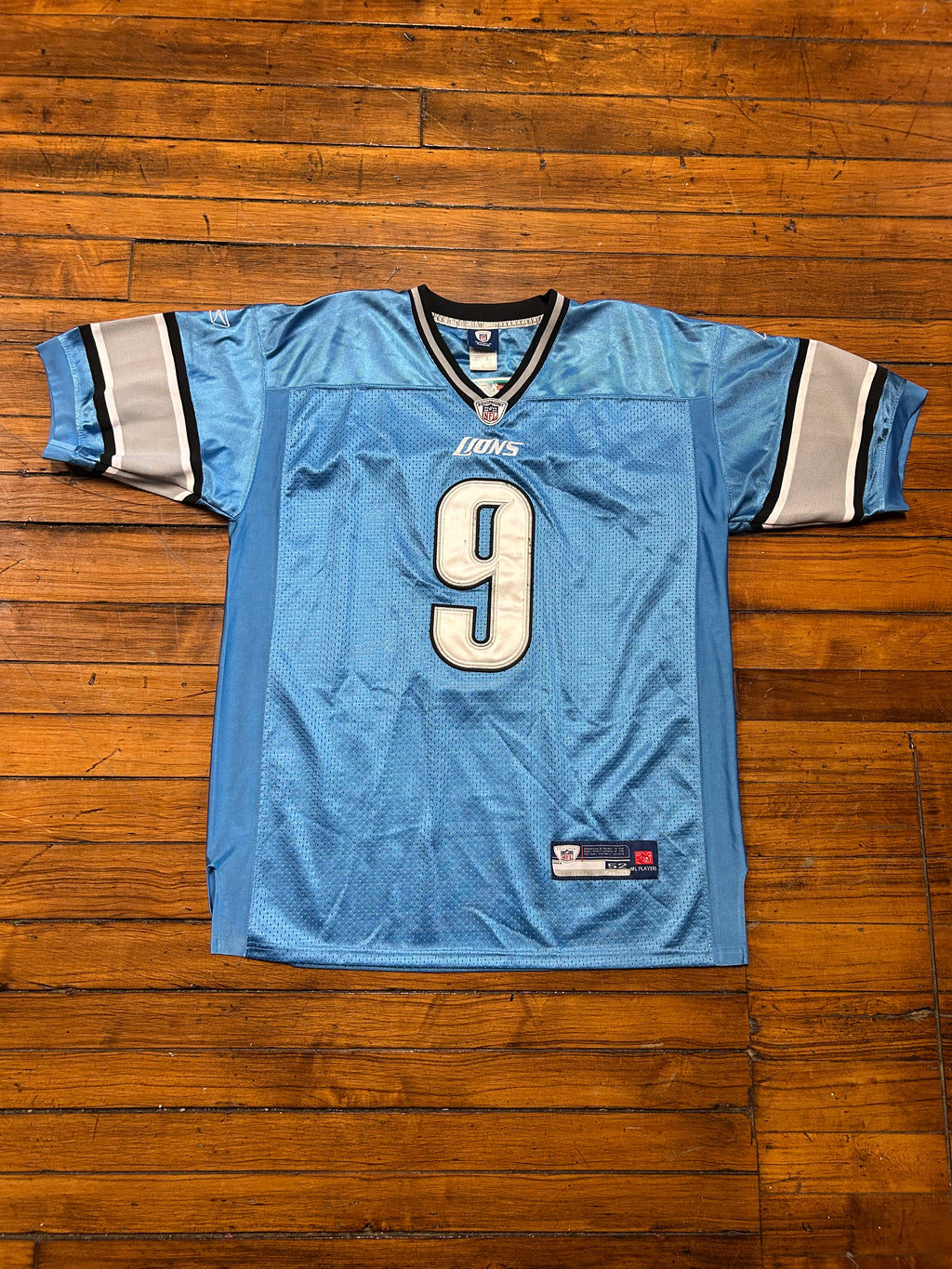 Detroit Lions Matthew Stafford #9 Reebok Blue Jersey