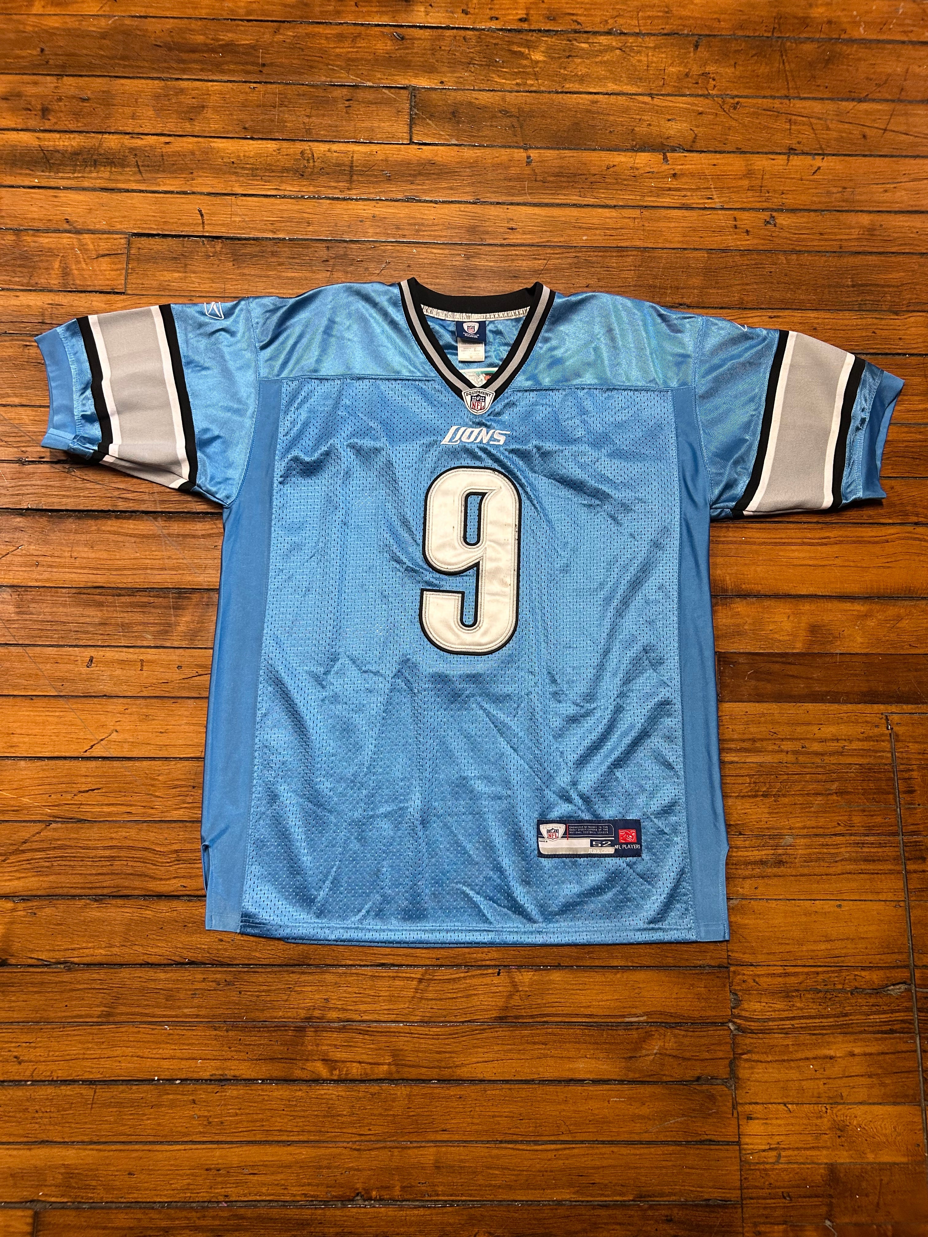 Detroit Lions Matthew Stafford #9 Reebok Blue Jersey