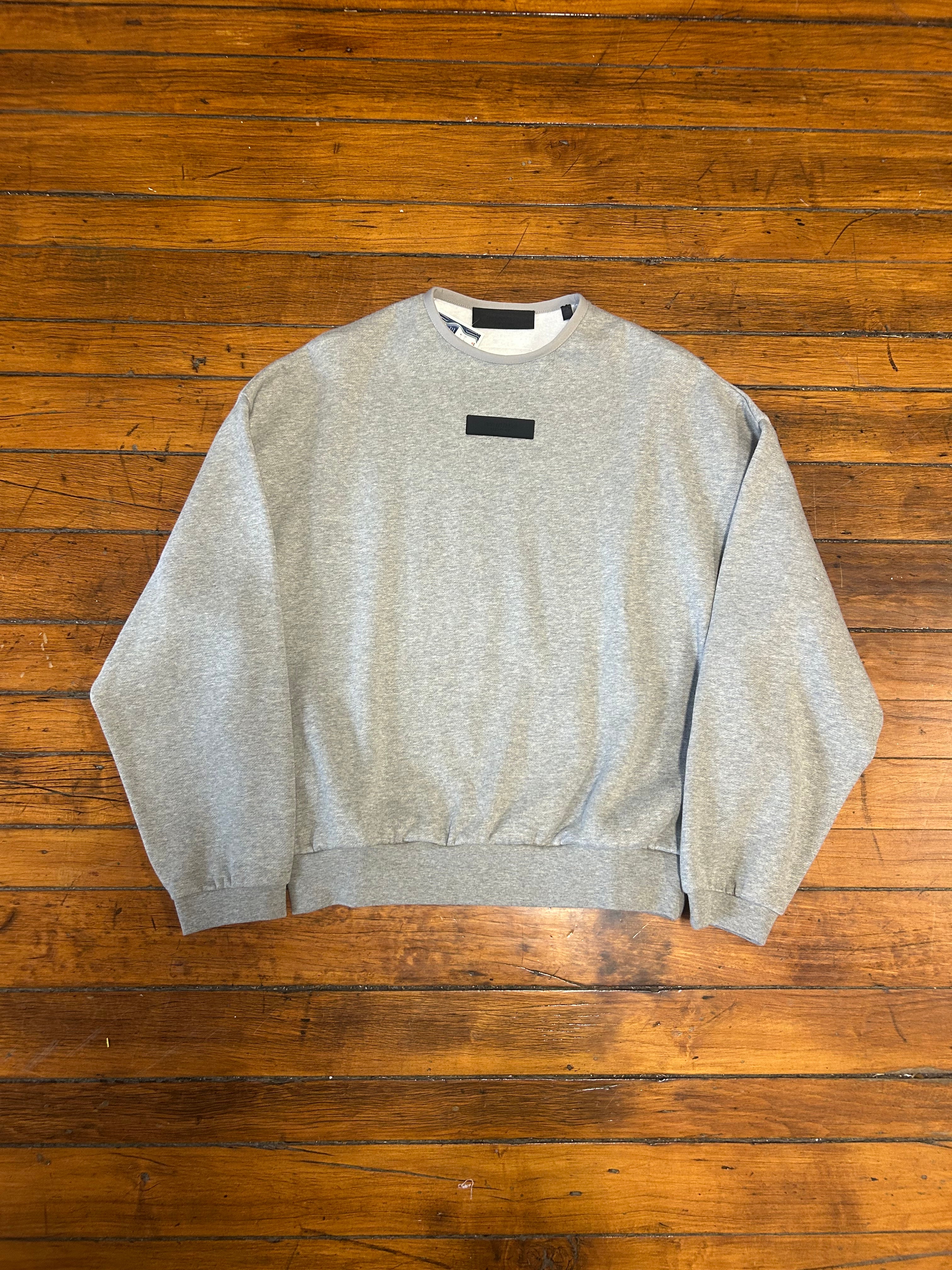 Essentials Fear Of God Dark Heather Oatmeal Pullover Crewneck
