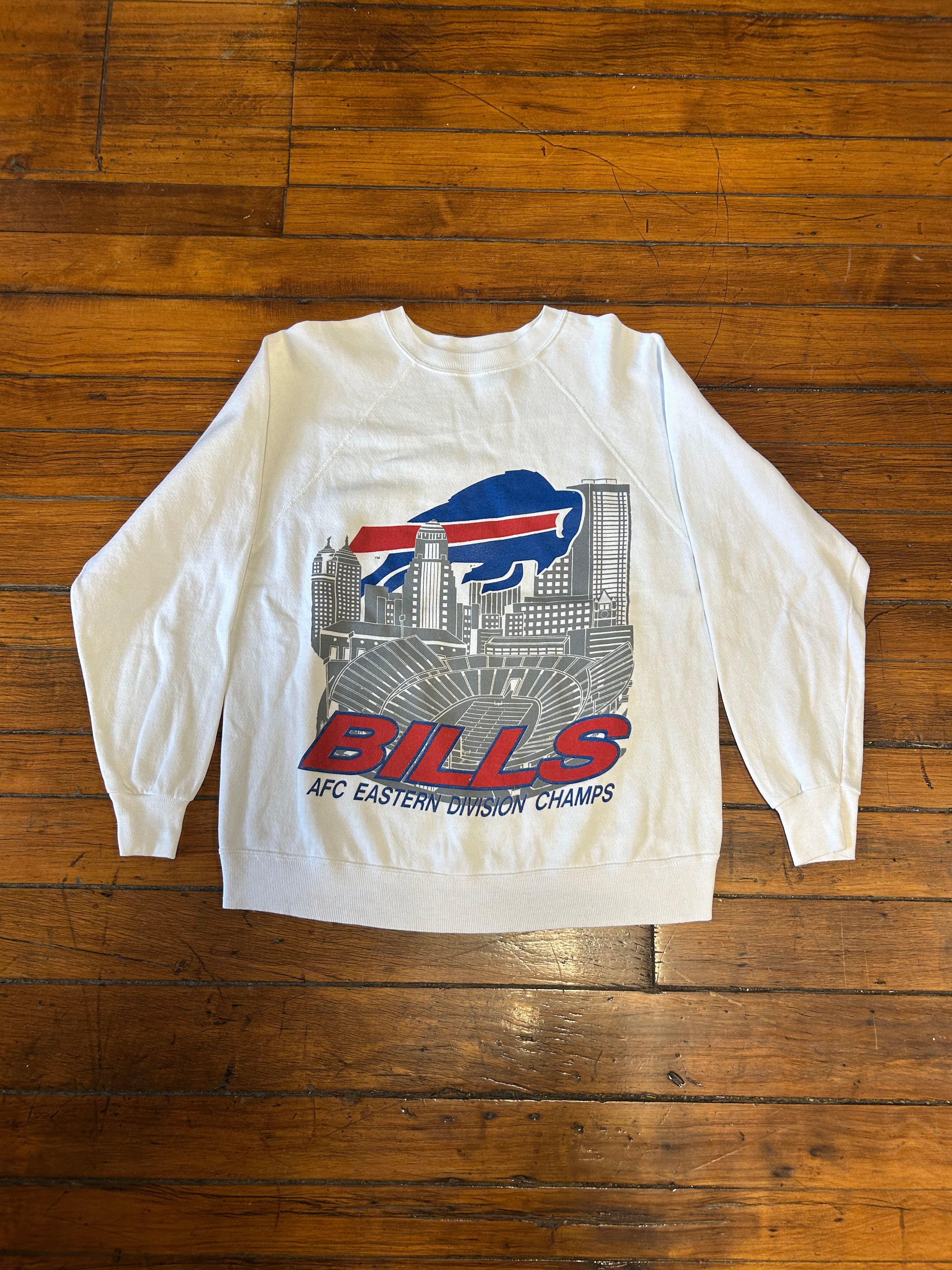 Buffalo Bills Vintage Rich Stadium 90s Pullover Crewneck Adult
