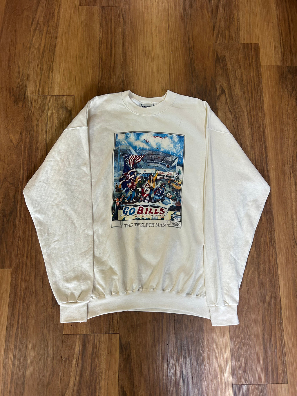 Buffalo Bills Football Vintage Stadium Graphic Crewneck Adult