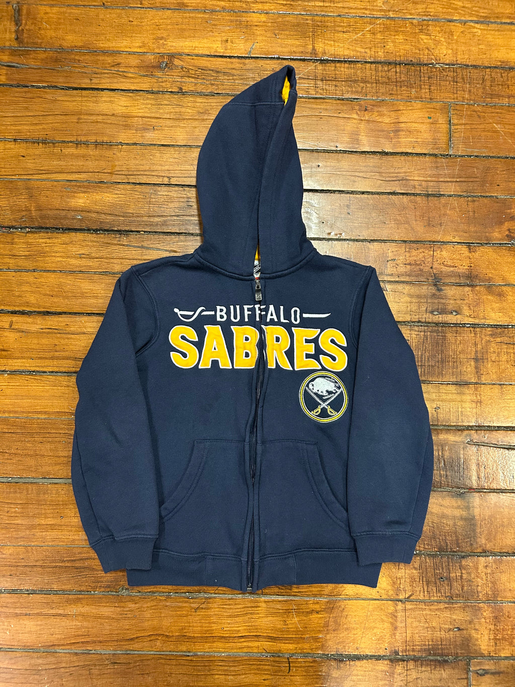 Buffalo Sabres NHL Hockey Youth Zip-Up Hooded Sweatshirt