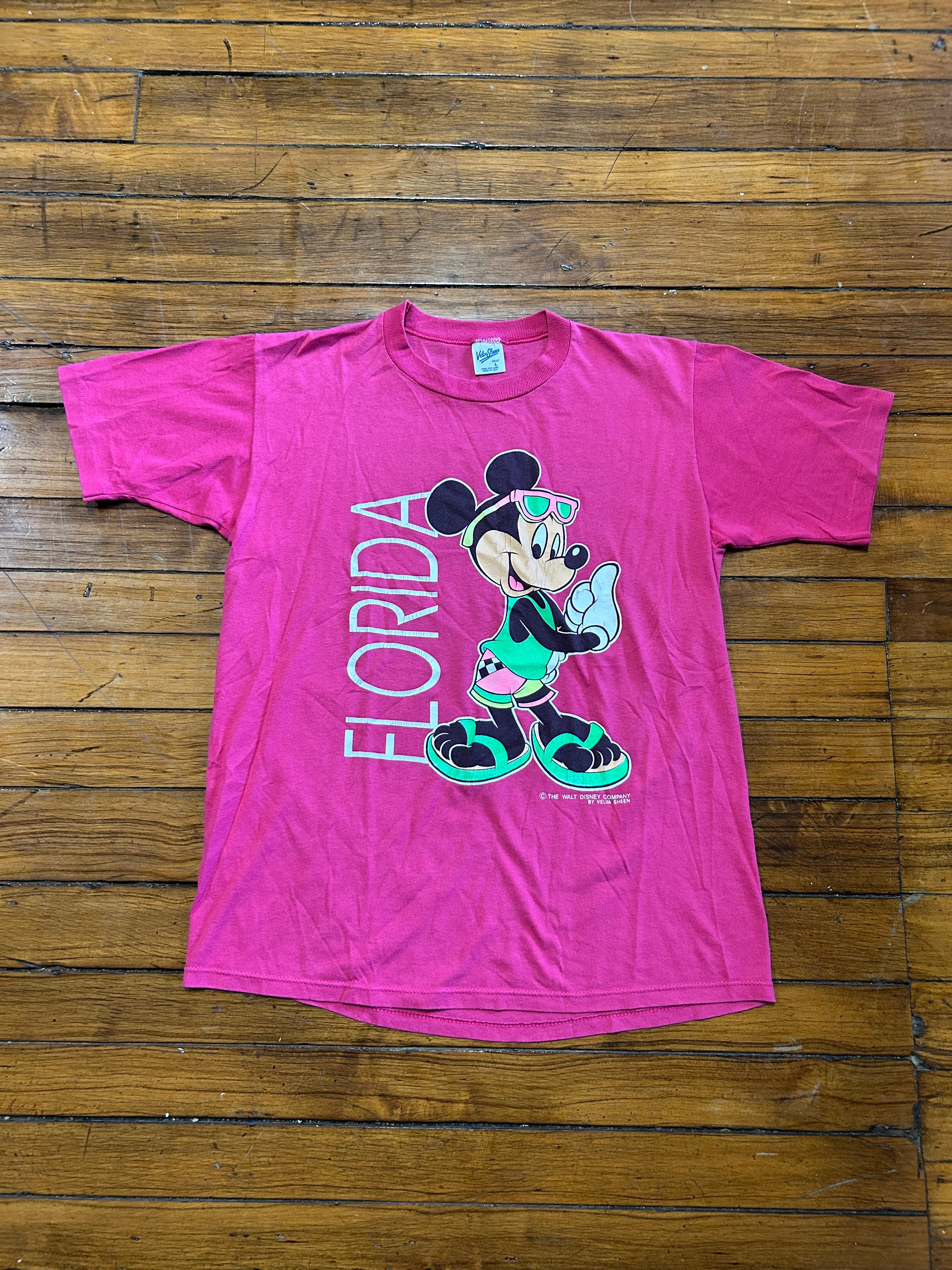 Disney Florida Mickey Mouse Vintage T-Shirt Pink