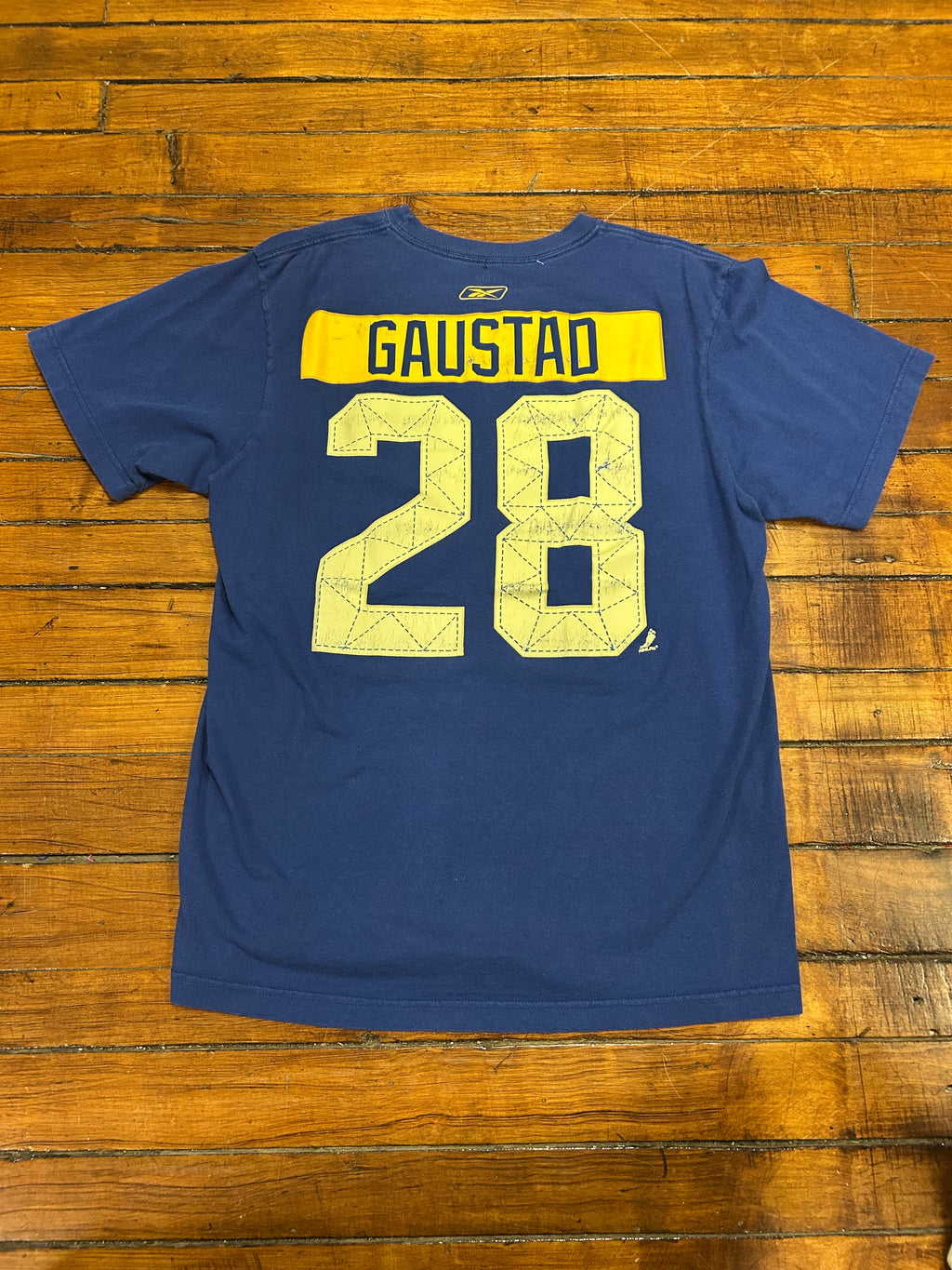 Buffalo Sabres #28 Paul Gaustad 40th Anniversary T-Shirt