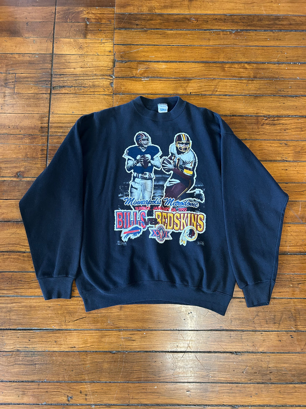 Buffalo Bills vs Redskins Super Bowl Vintage Crewneck
