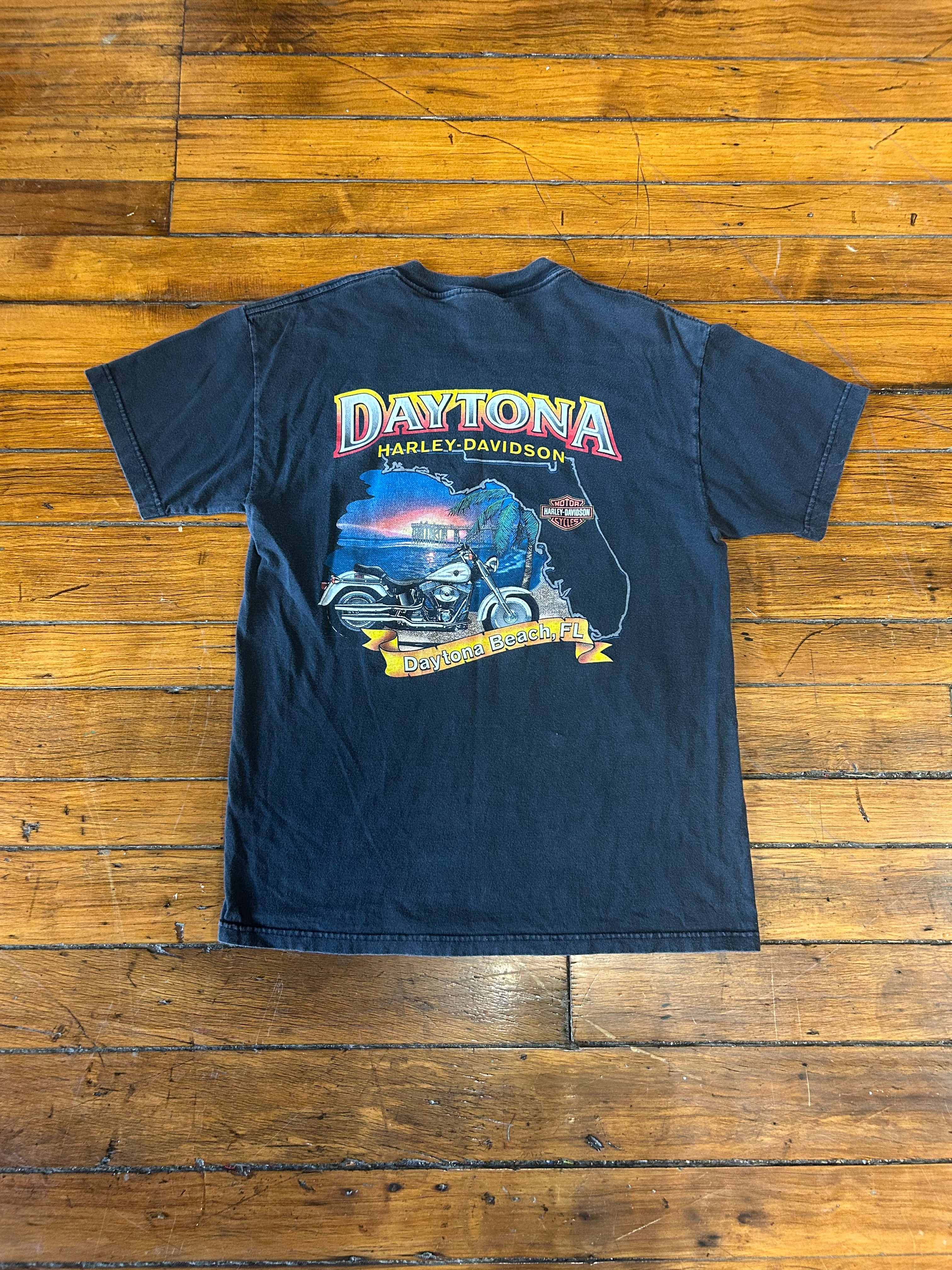 Harley Davidson Motorcycles Daytona Beach 2003 Vintage T-Shirt Men’s