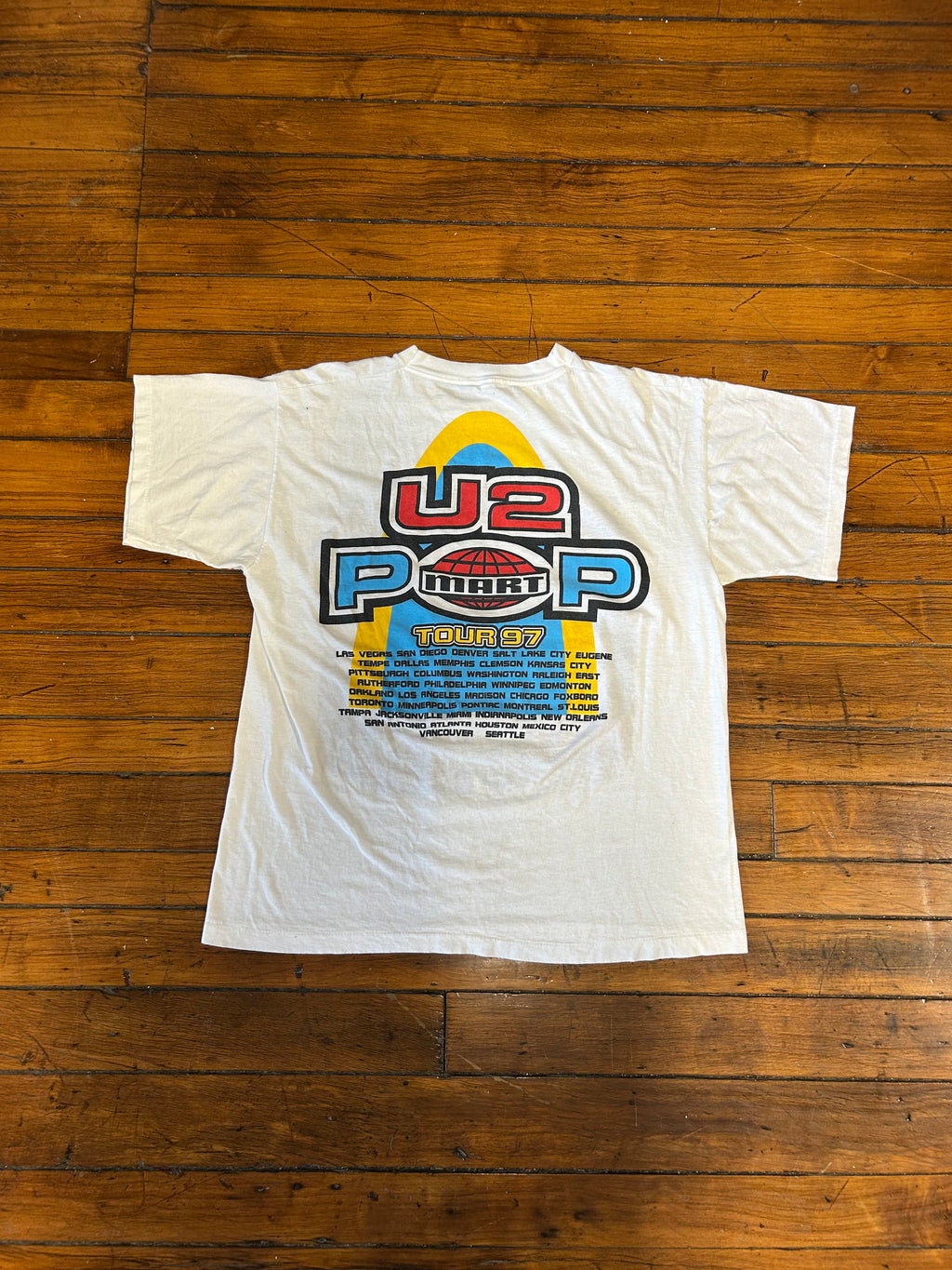 Vintage 1997 U2 Band T-Shirt Single Stitch Adult