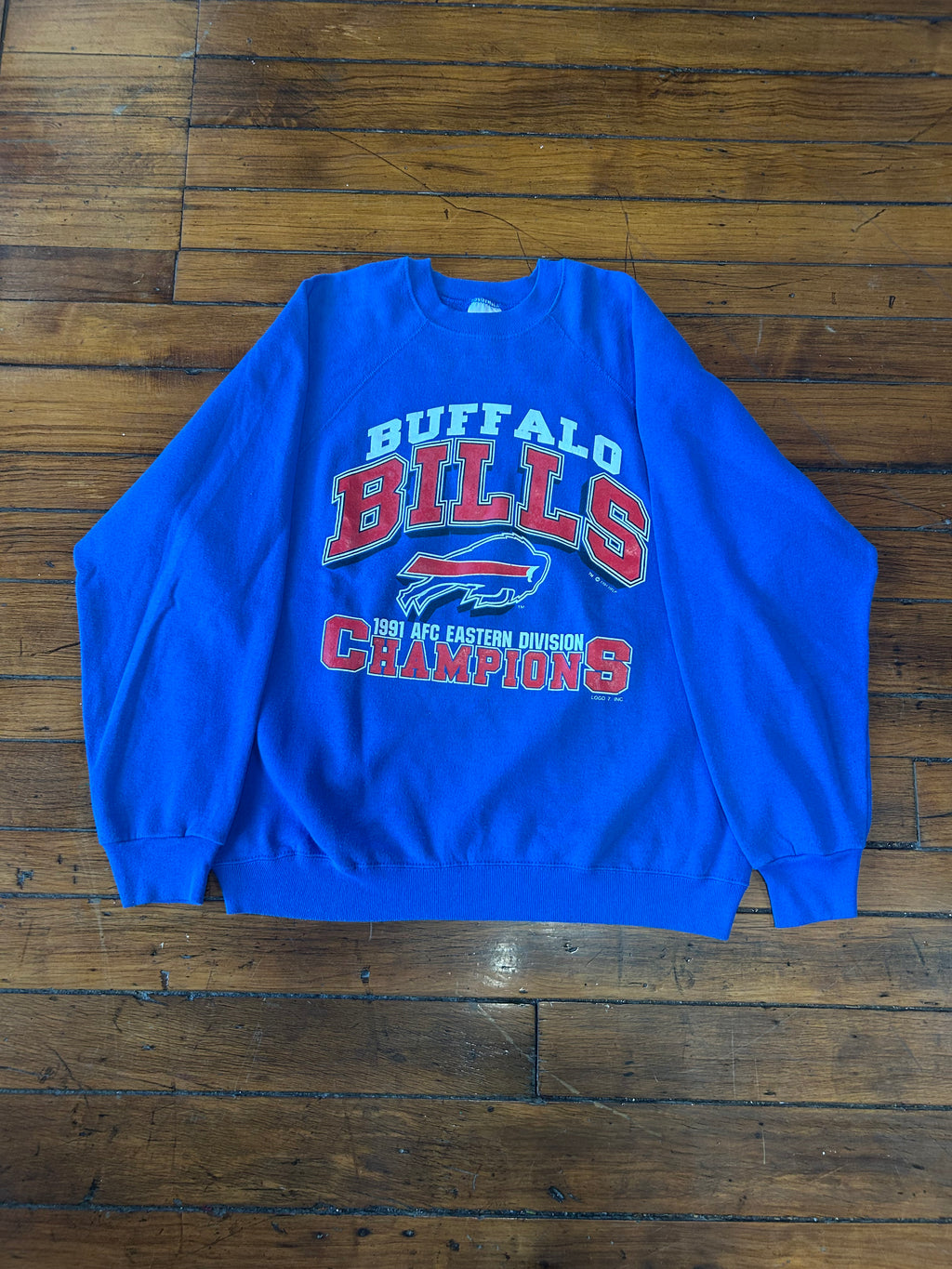 Buffalo Bills 1991 AFC Eastern Champs Vintage Crewneck Adult