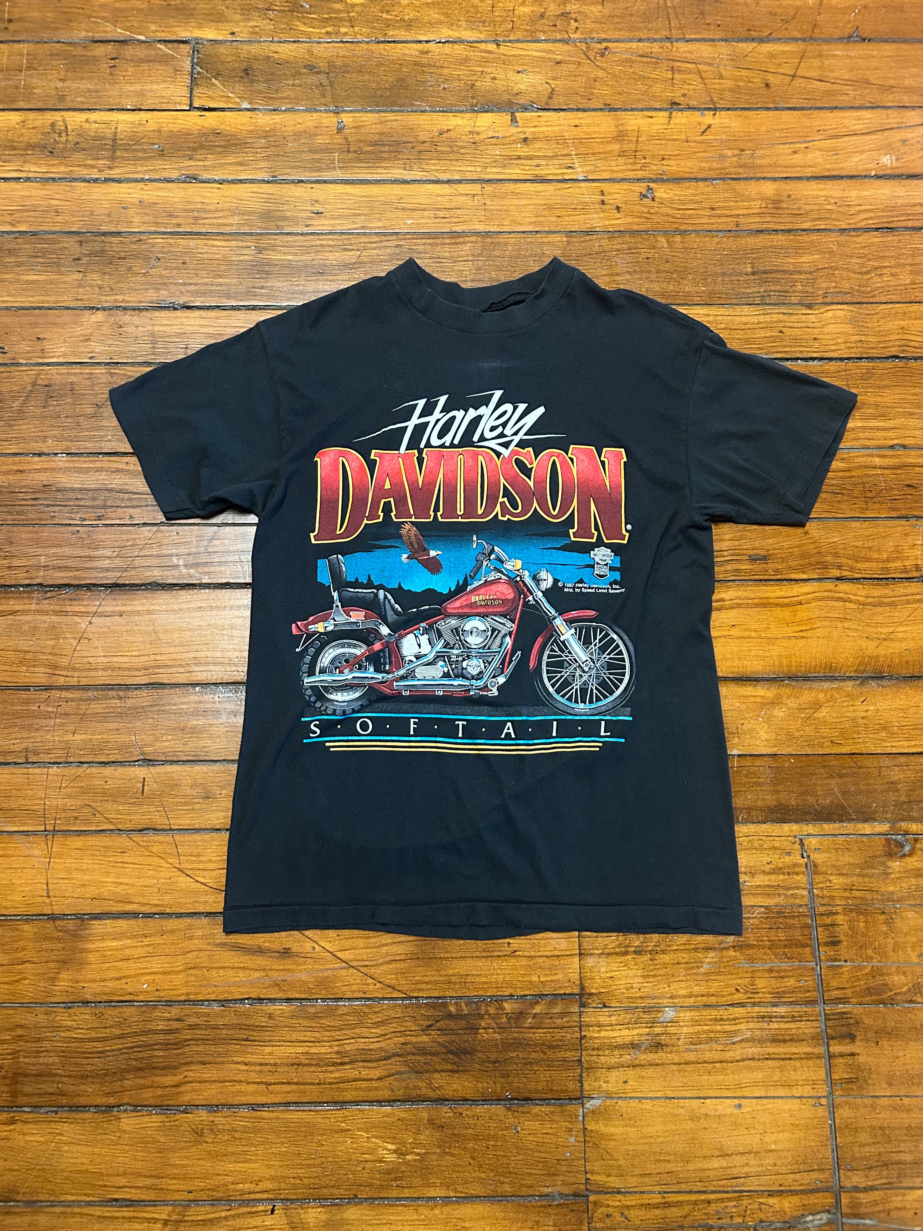 Harley Davidson Motorcycles “Softail” Vintage T-Shirt