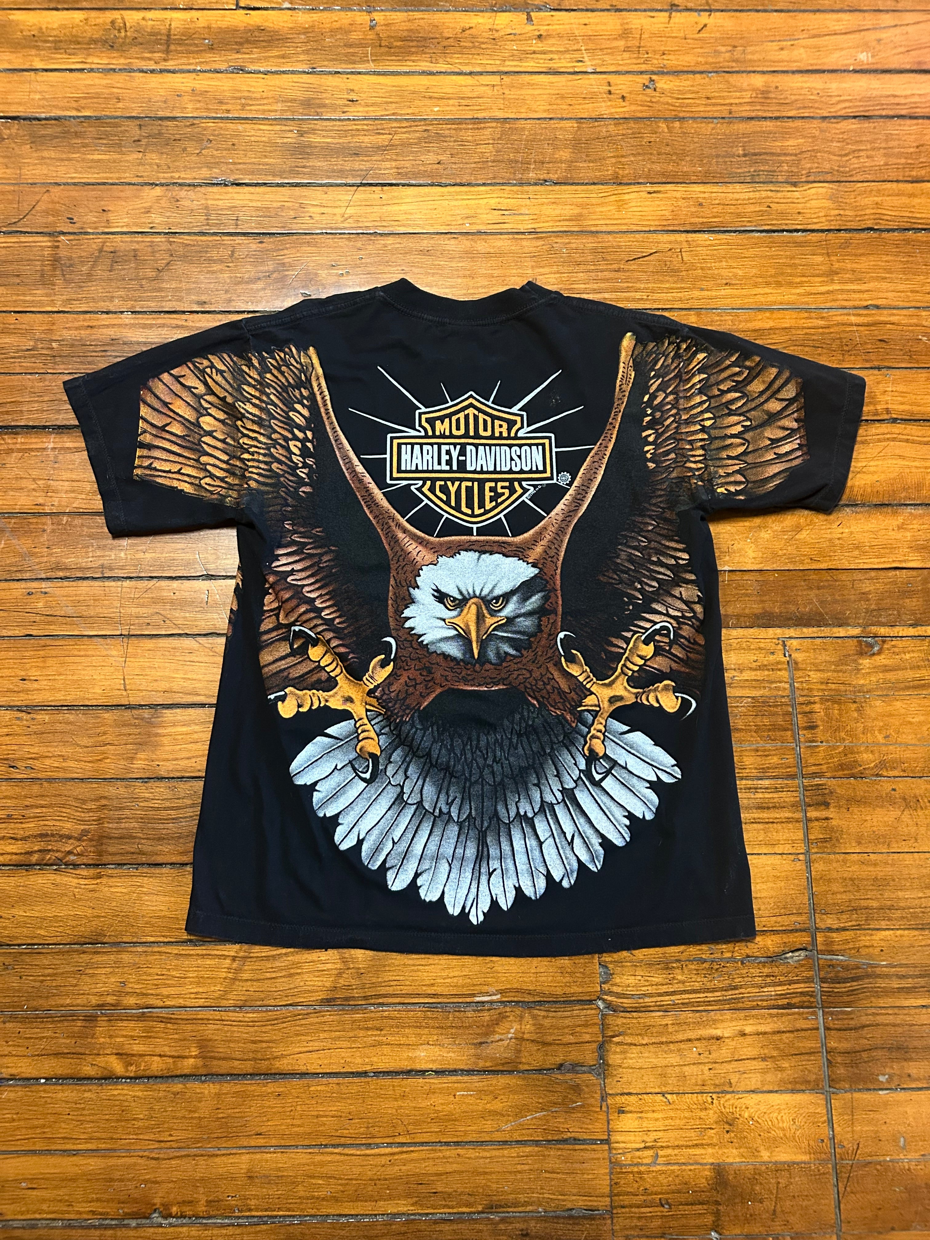 Harley Davidson Eagle All Over Vintage T-Shirt “Reprint”