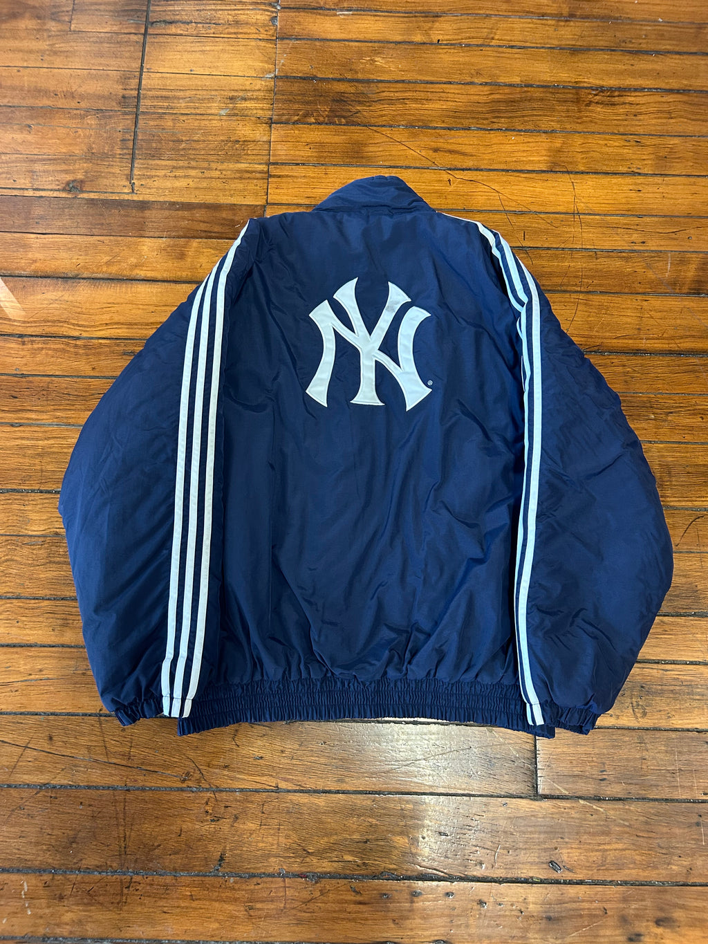 New York Yankees Adidas Puffer Zip Up Jackets Adult