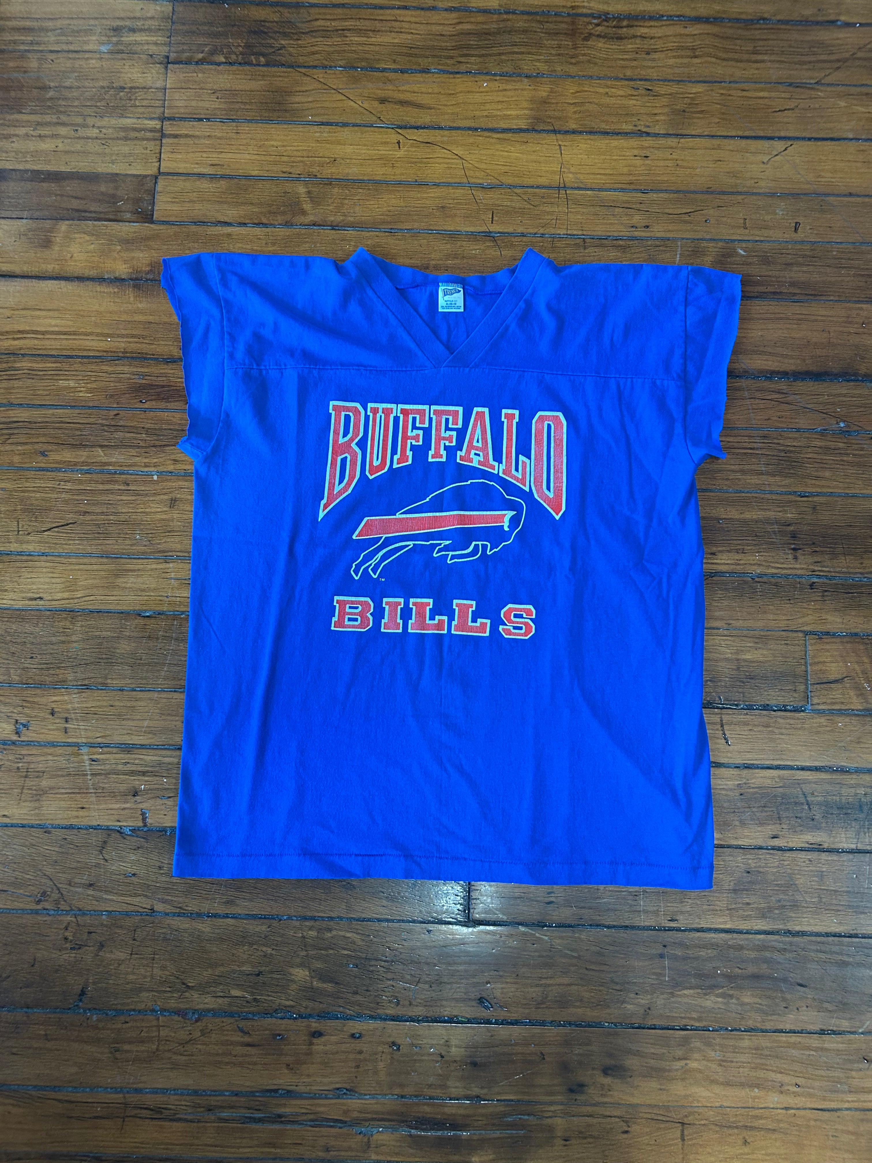 Buffalo Bills Vintage Trench Cut Off T-Shirt Adult