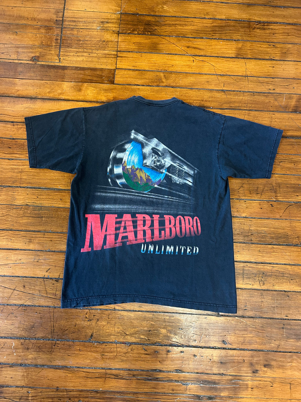 Marlboro Unlimited Cigarettes Vintage Short Sleeve T-Shirt