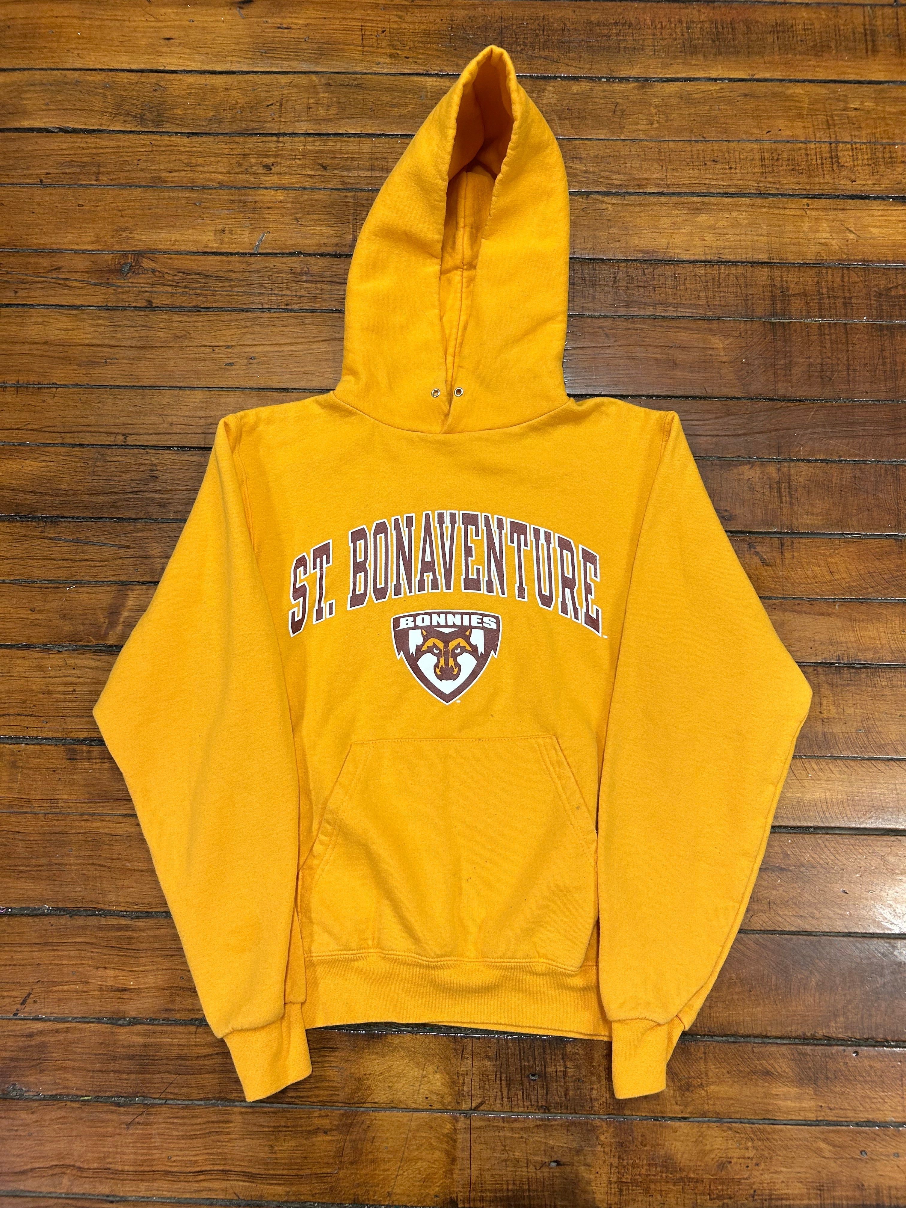 St Bonaventure University Yellow Hooded Sweatshirt