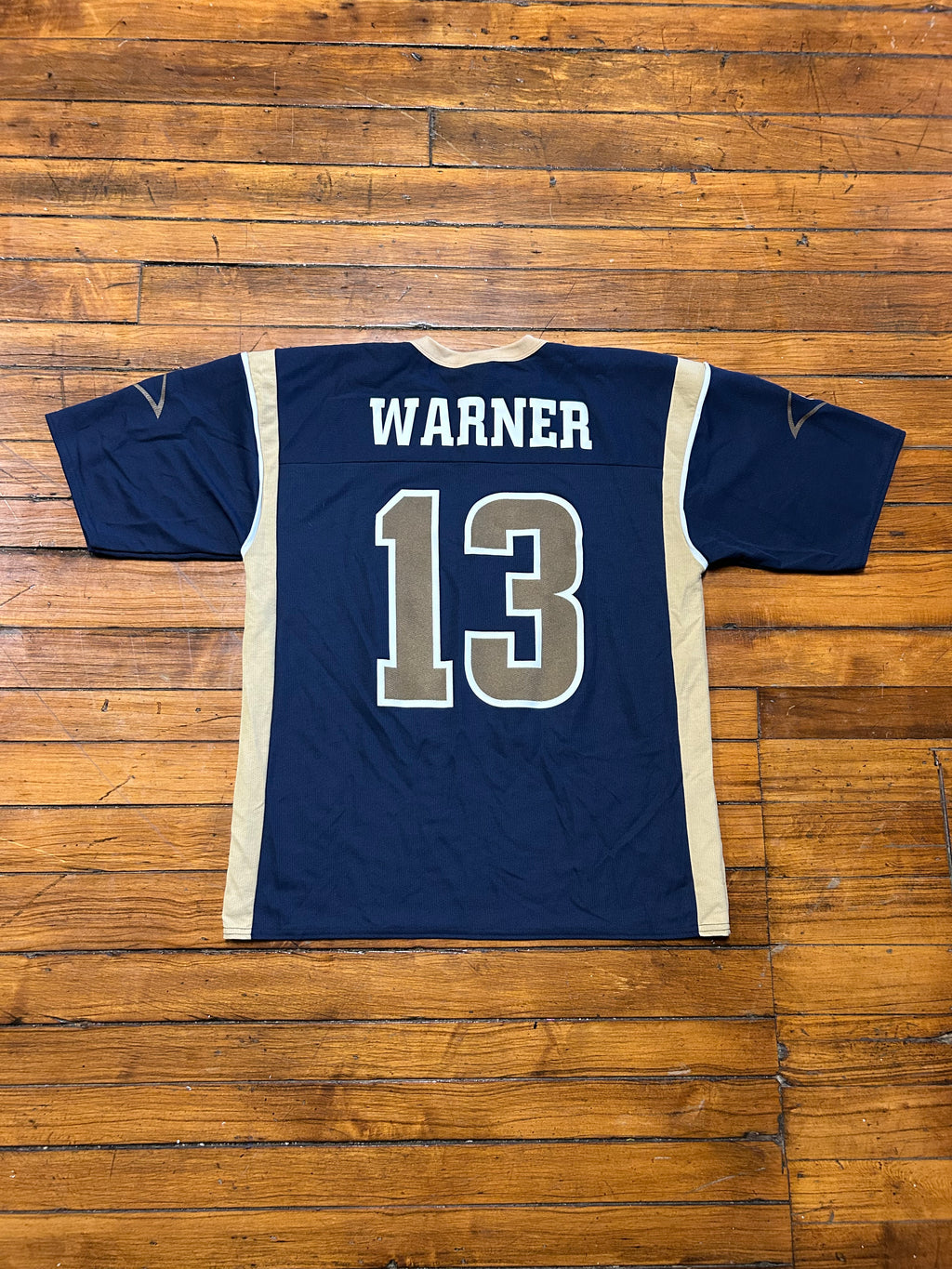 St Louis Rams Kurt Warner #13 Logo Athletic Jersey