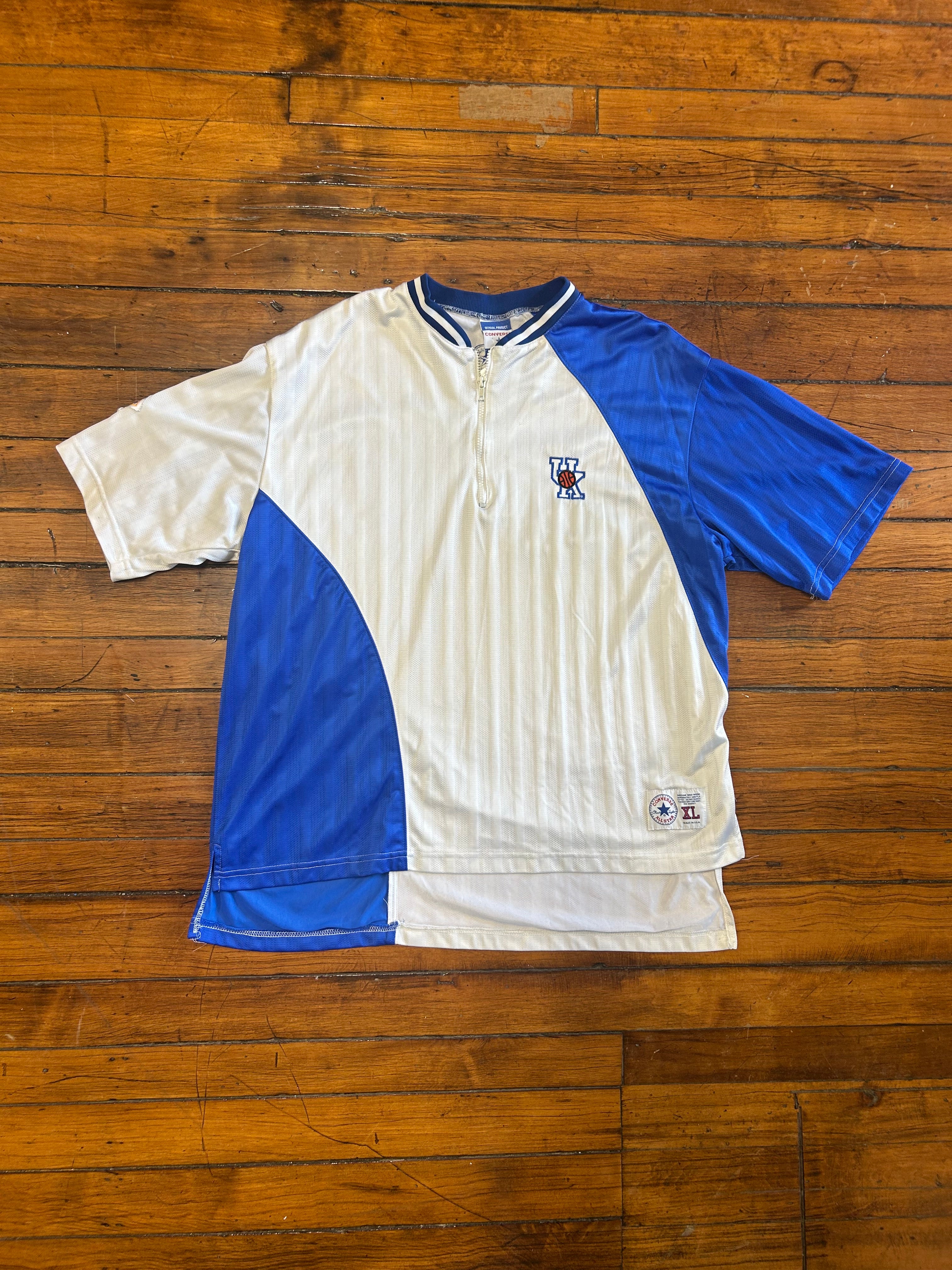 Kentucky University Basketball Wildcats Warmup Shirt 90s