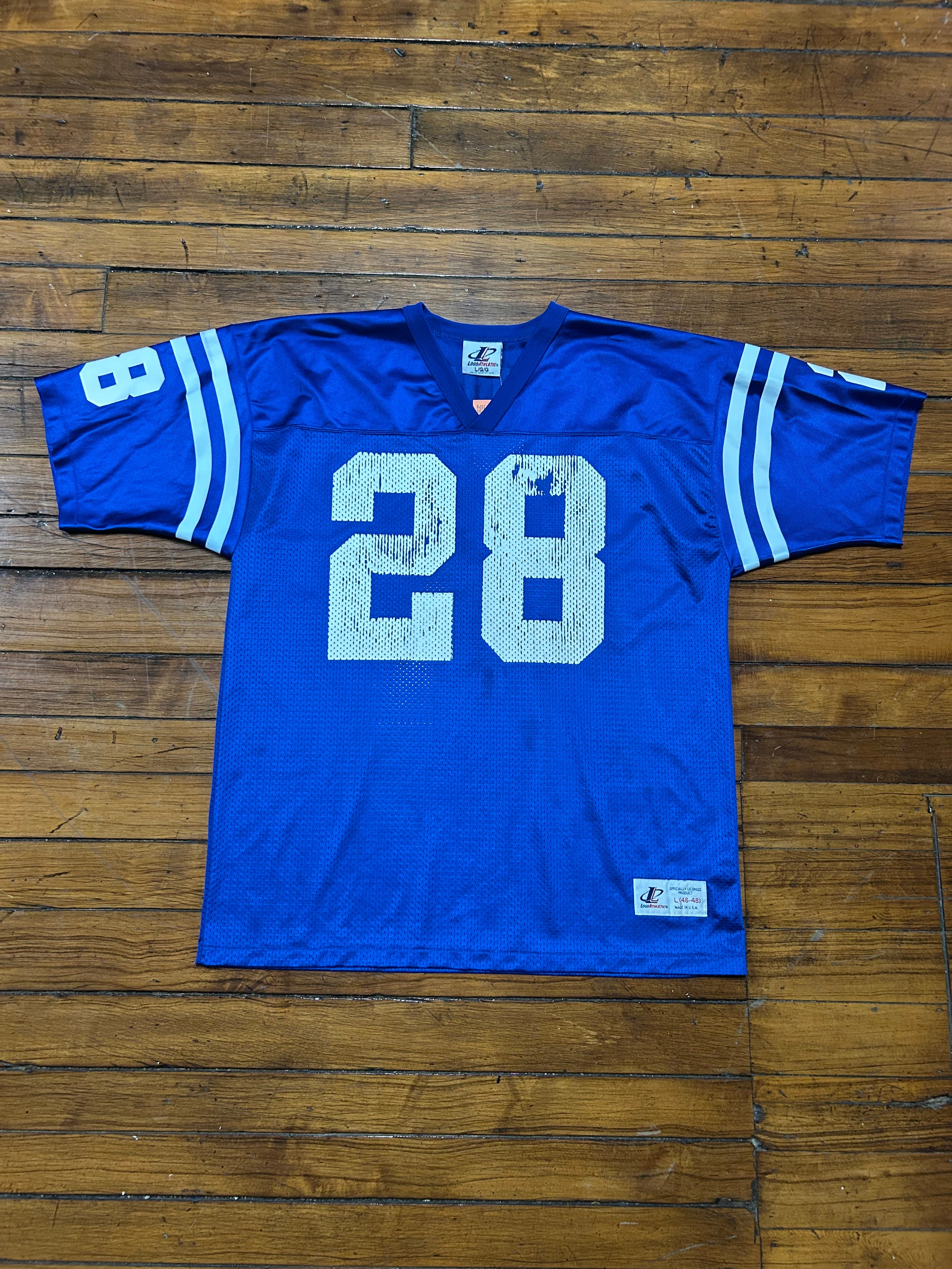 Indianapolis Colts Marshall Faulk #28 Jersey Logo Athletic