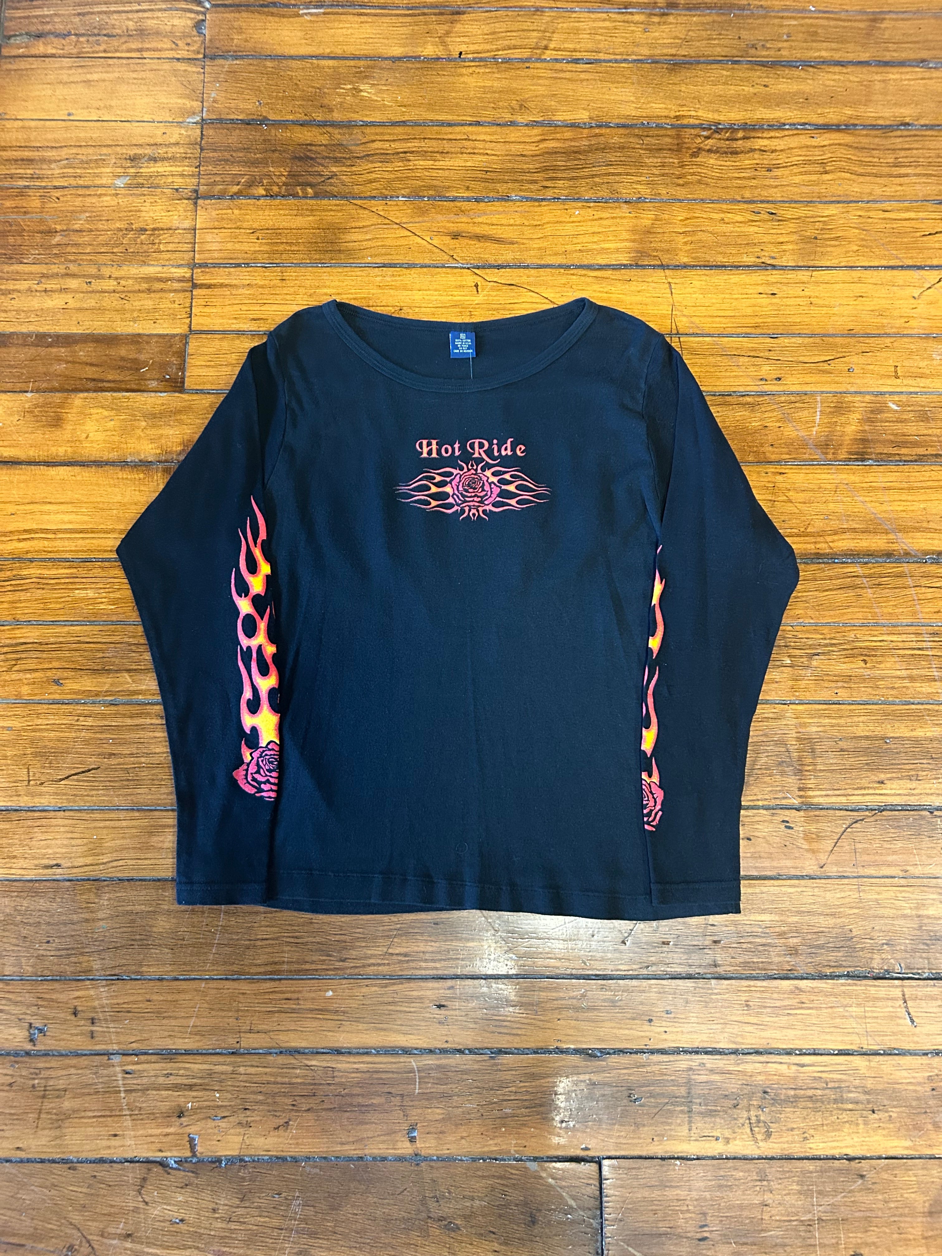 Women’s Harley Motorcycles “Hot Ride” Flame Longsleeve Massachusetts