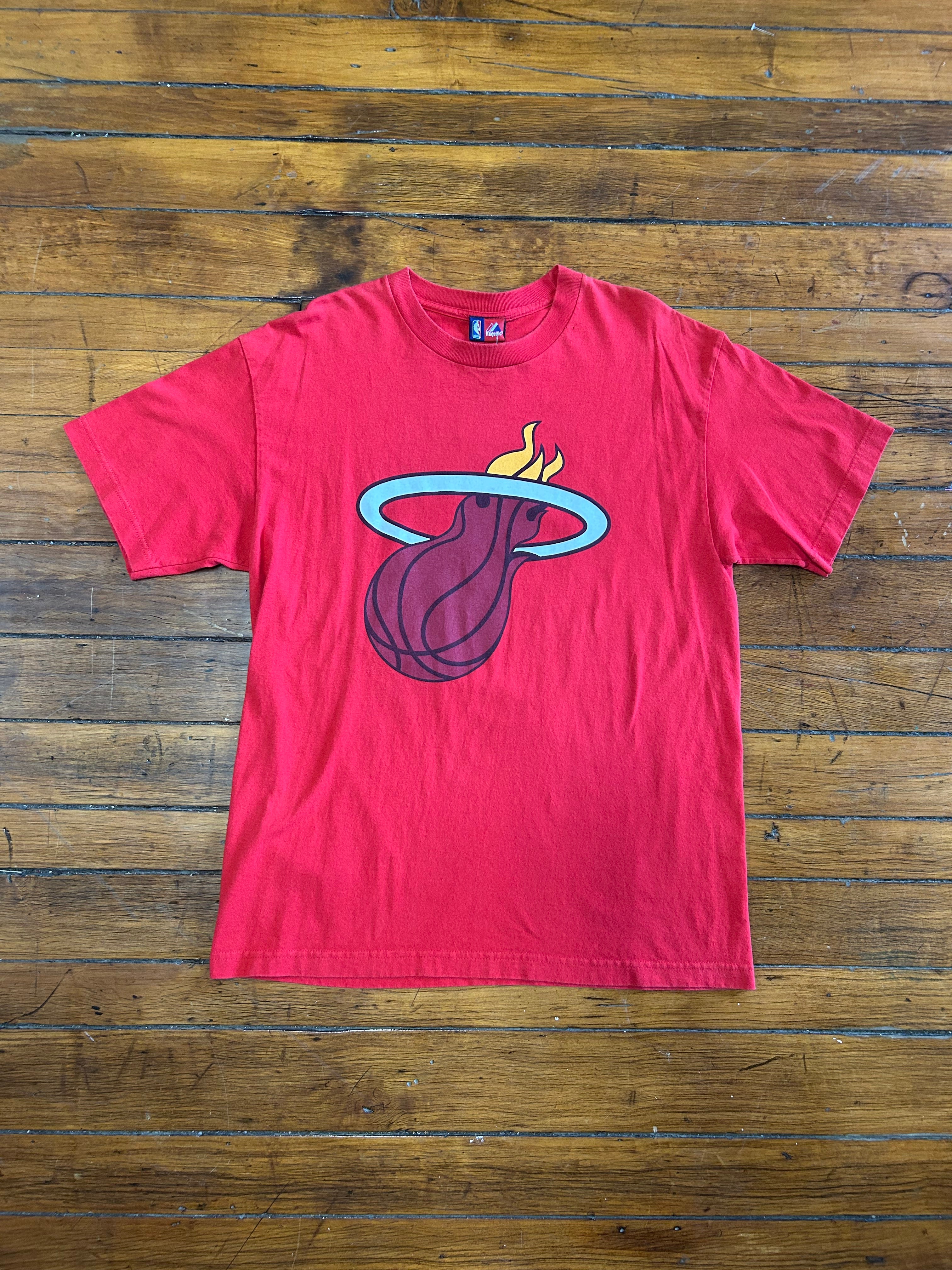 Miami Heat LeBron James #6 T-Shirt NBA Majestic