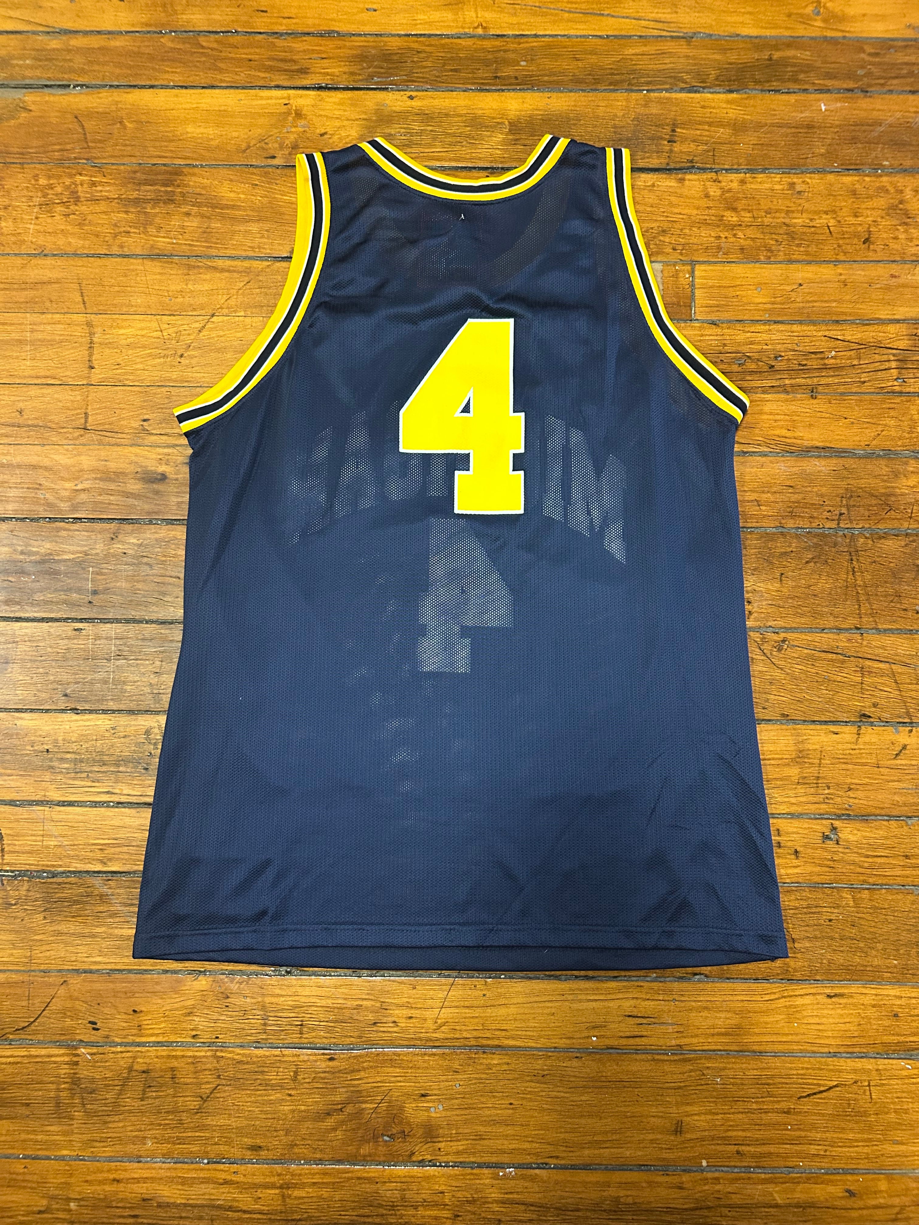 Michigan Wolverines University Basketball Jersey #4 Champion 90s