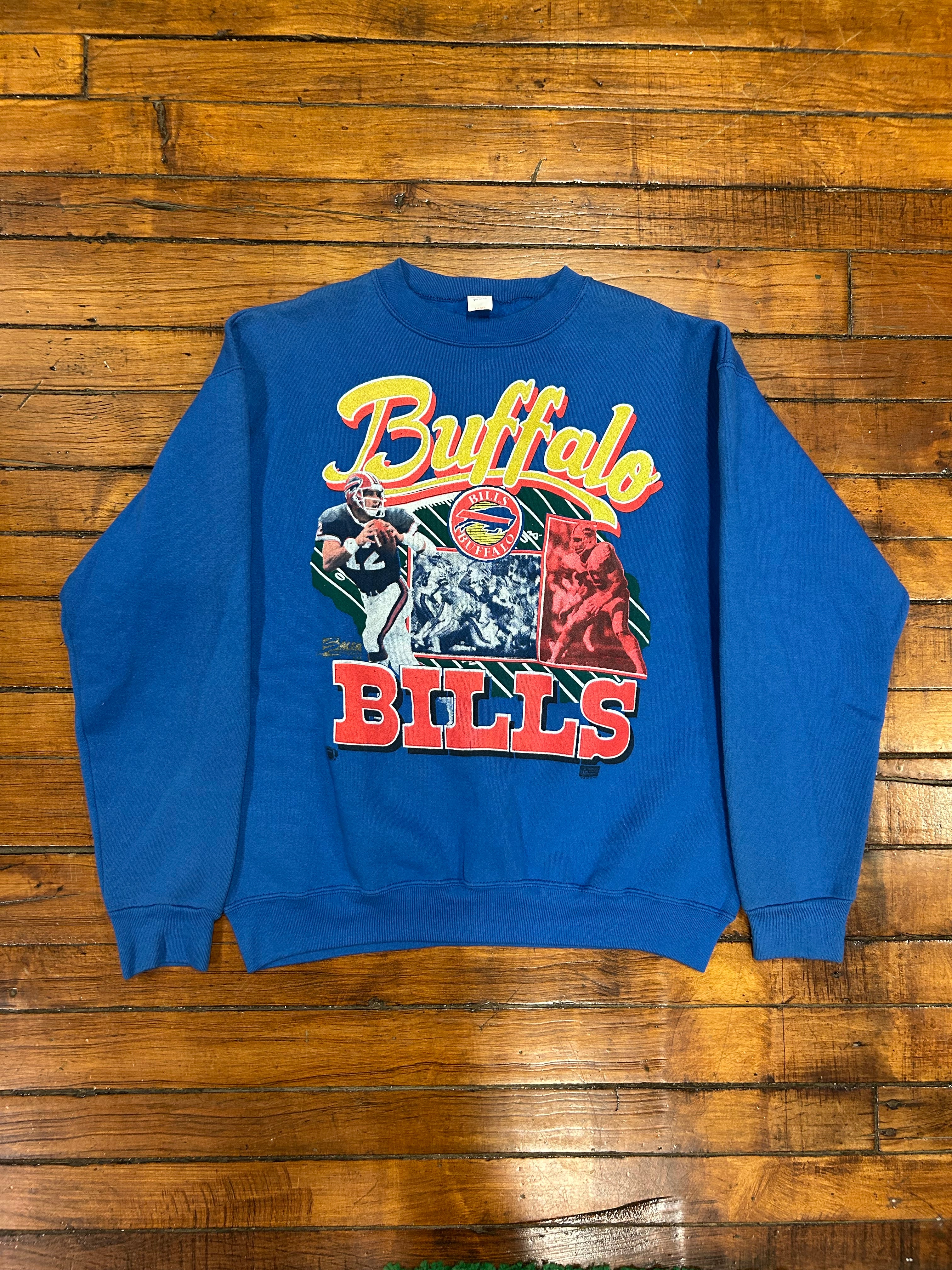 Buffalo Bills Football Vintage 90s Crewneck Adult