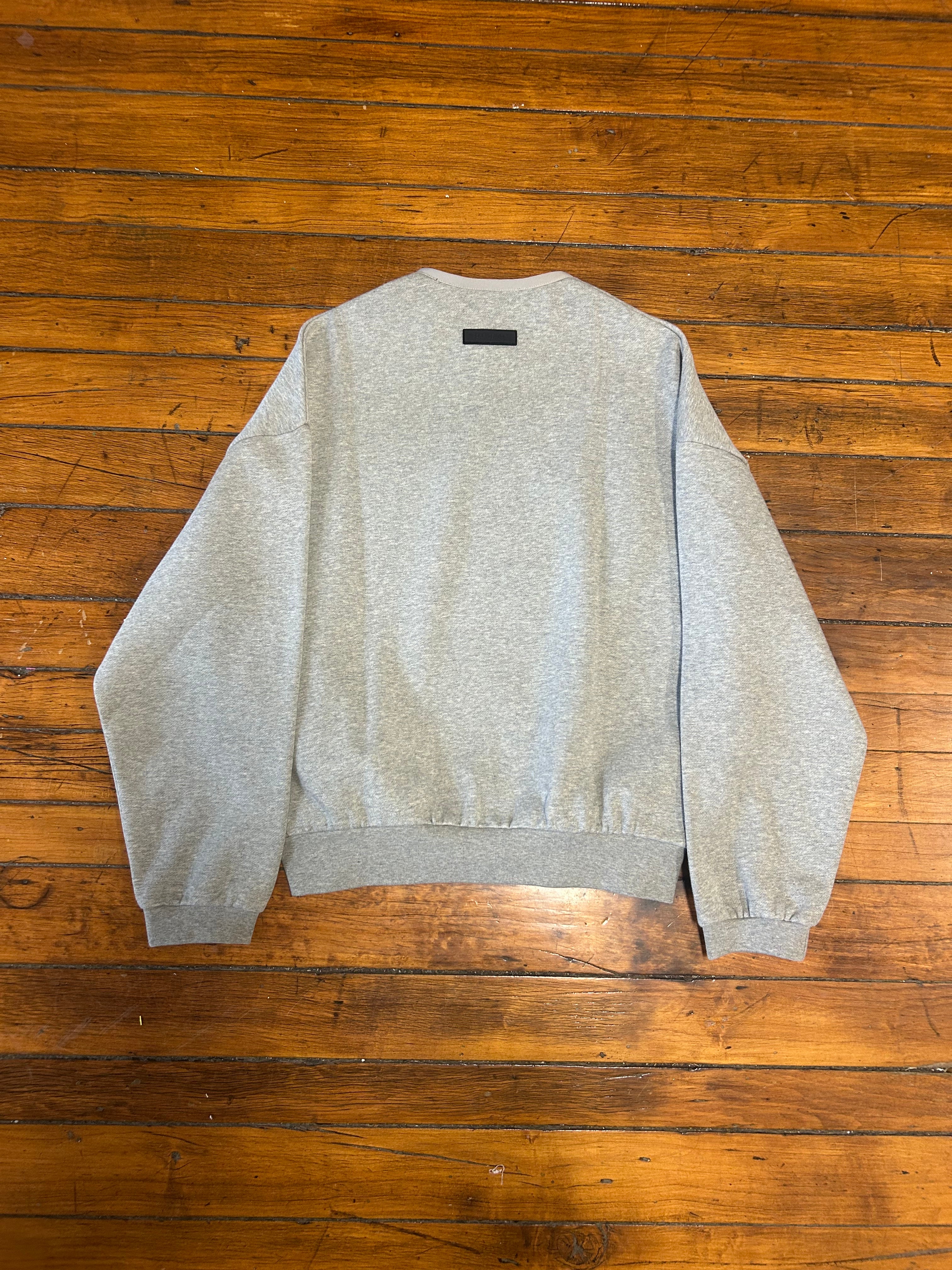 Essentials Fear Of God Dark Heather Oatmeal Pullover Crewneck