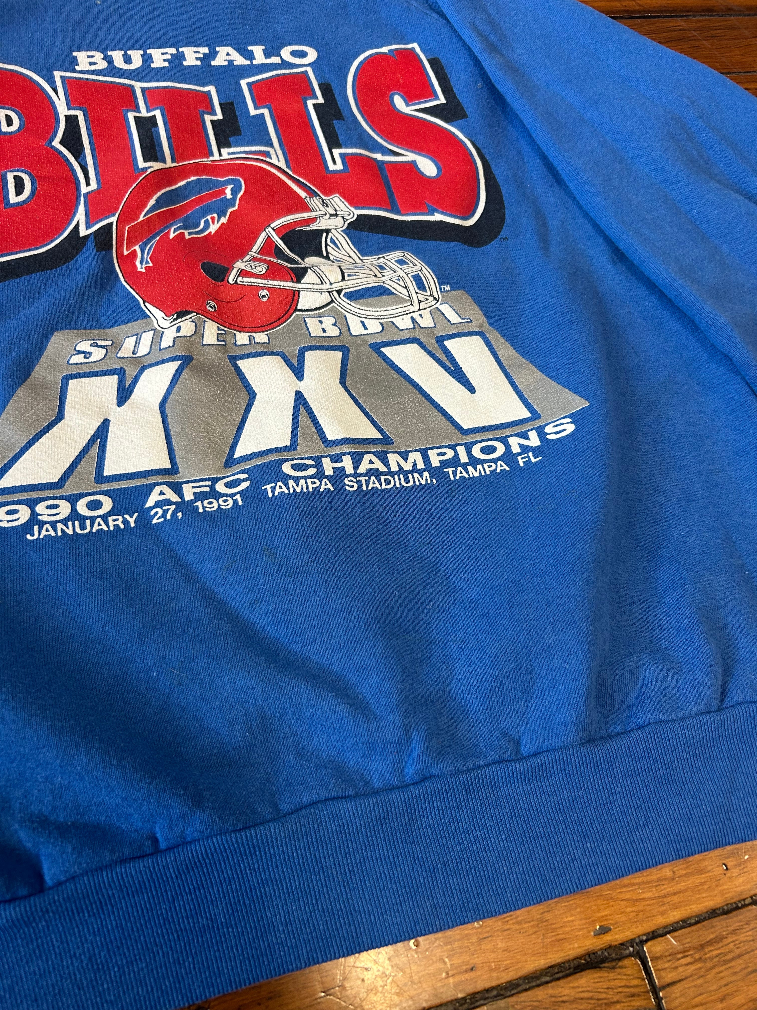 Buffalo Bills 1990 AFC Champs “SB XXV” Crewneck Adult