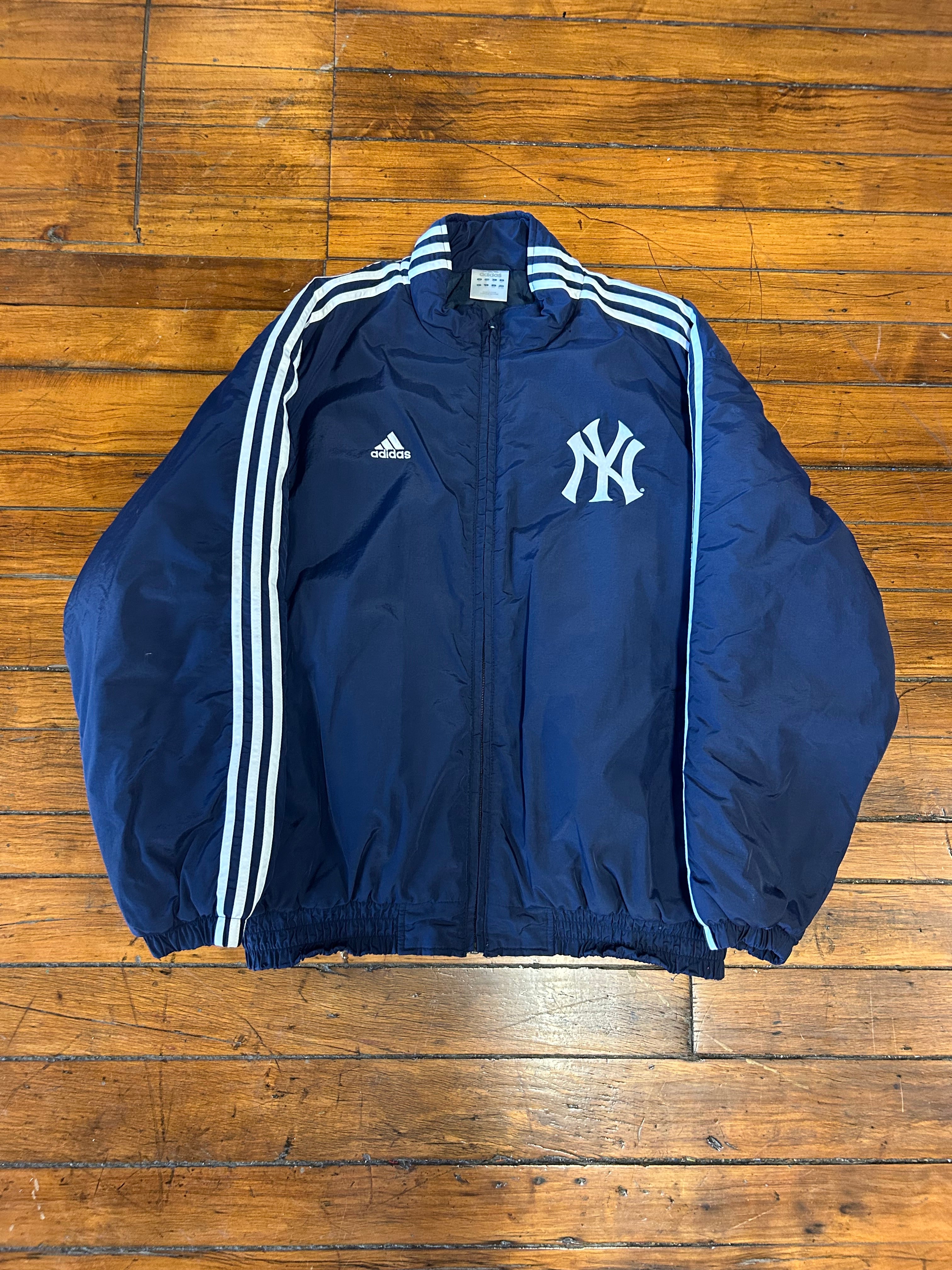 New York Yankees Adidas Puffer Zip Up Jackets Adult