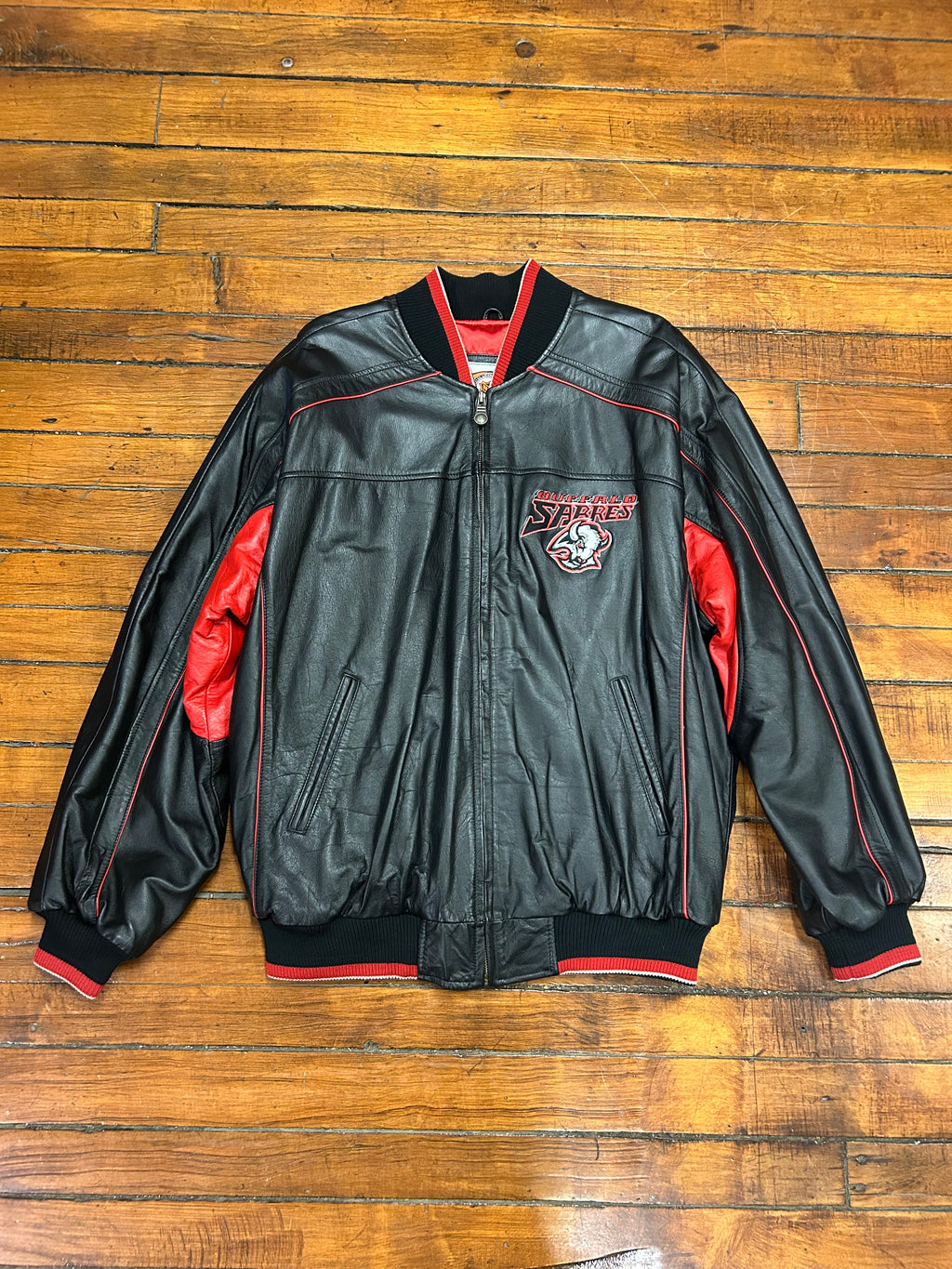 Buffalo Sabres Vintage Goathead Leather Jacket