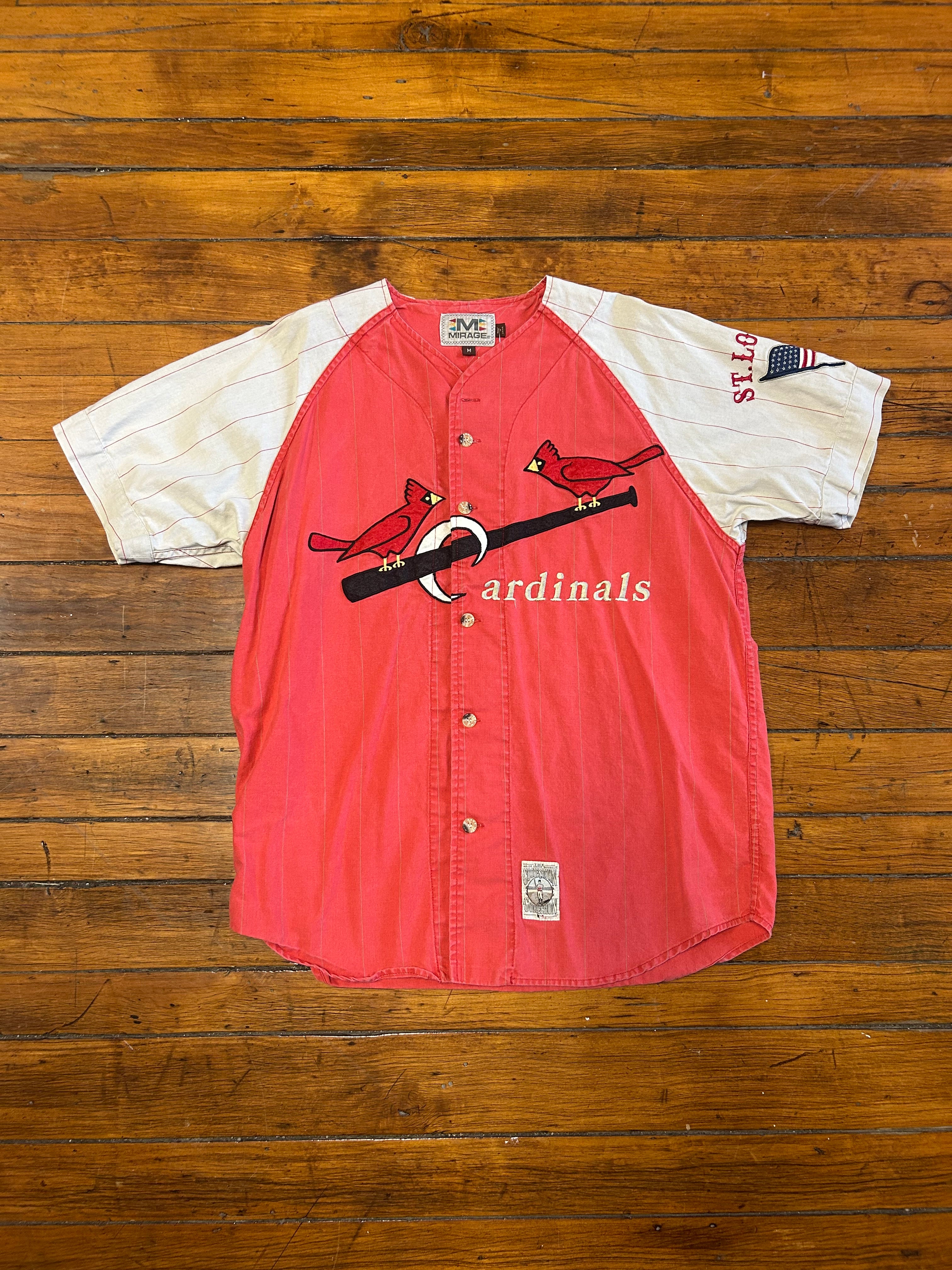 Mirage MLB St Louis Cardinals Vintage Button Up Jersey