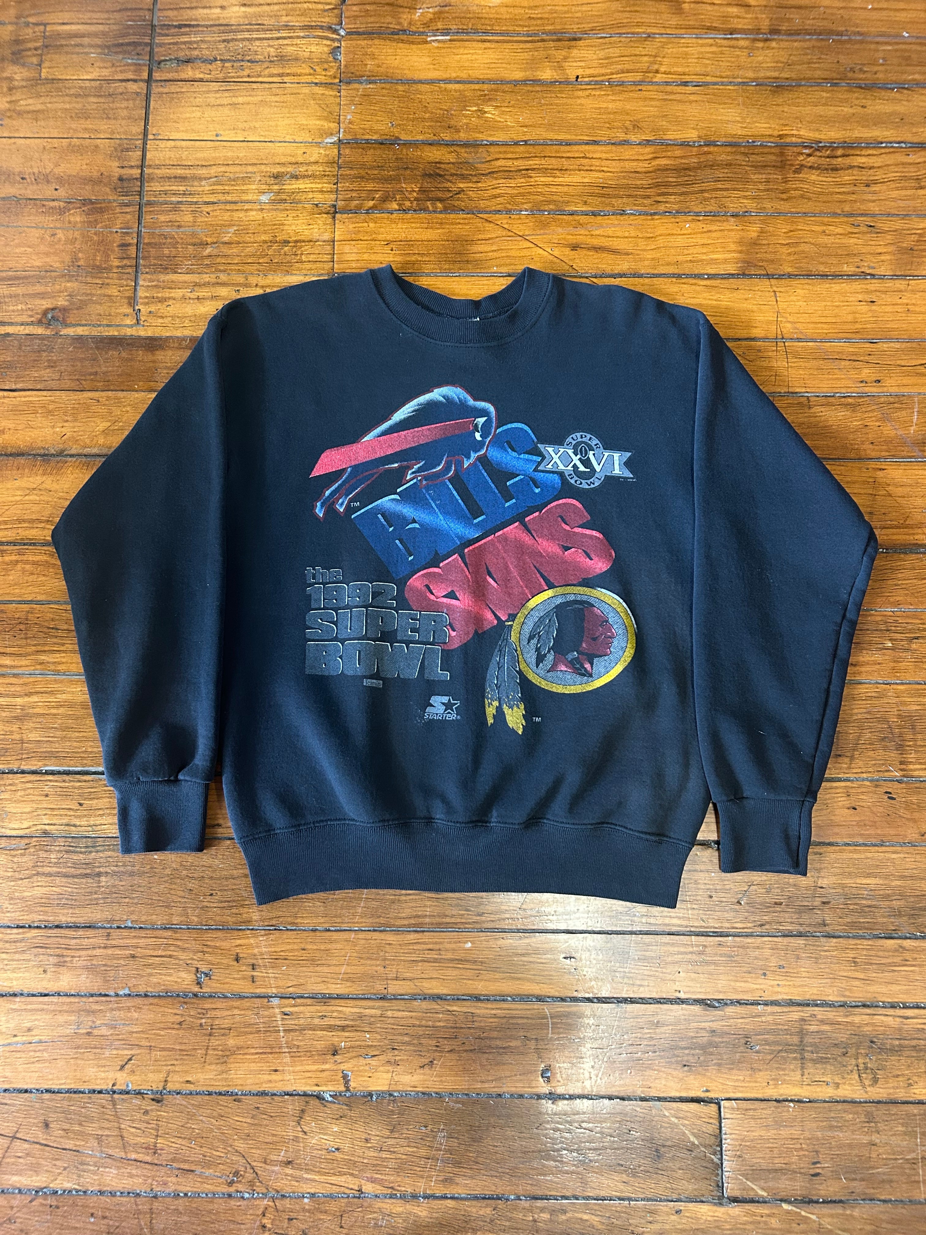 Buffalo Bills vs Redskins Super Bowl Vintage Crewneck Lee