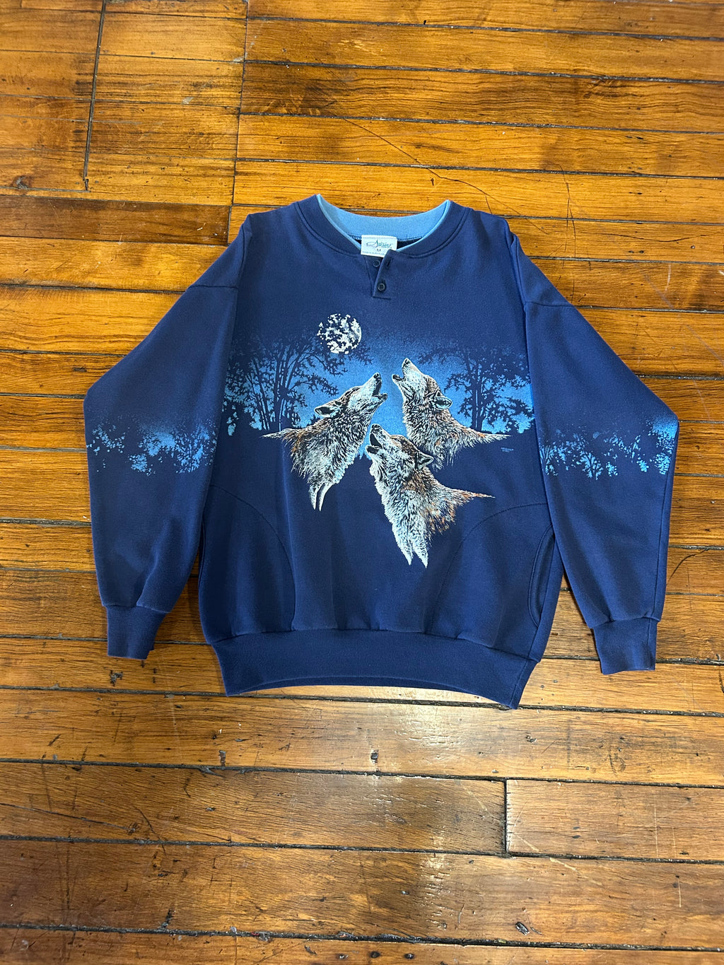 Animal Nature Wolf Pullover Crewneck Adult