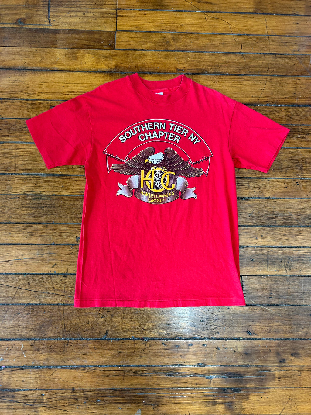 Harley Owners Southern Tier Chapter Hanes 90s T-Shirt
