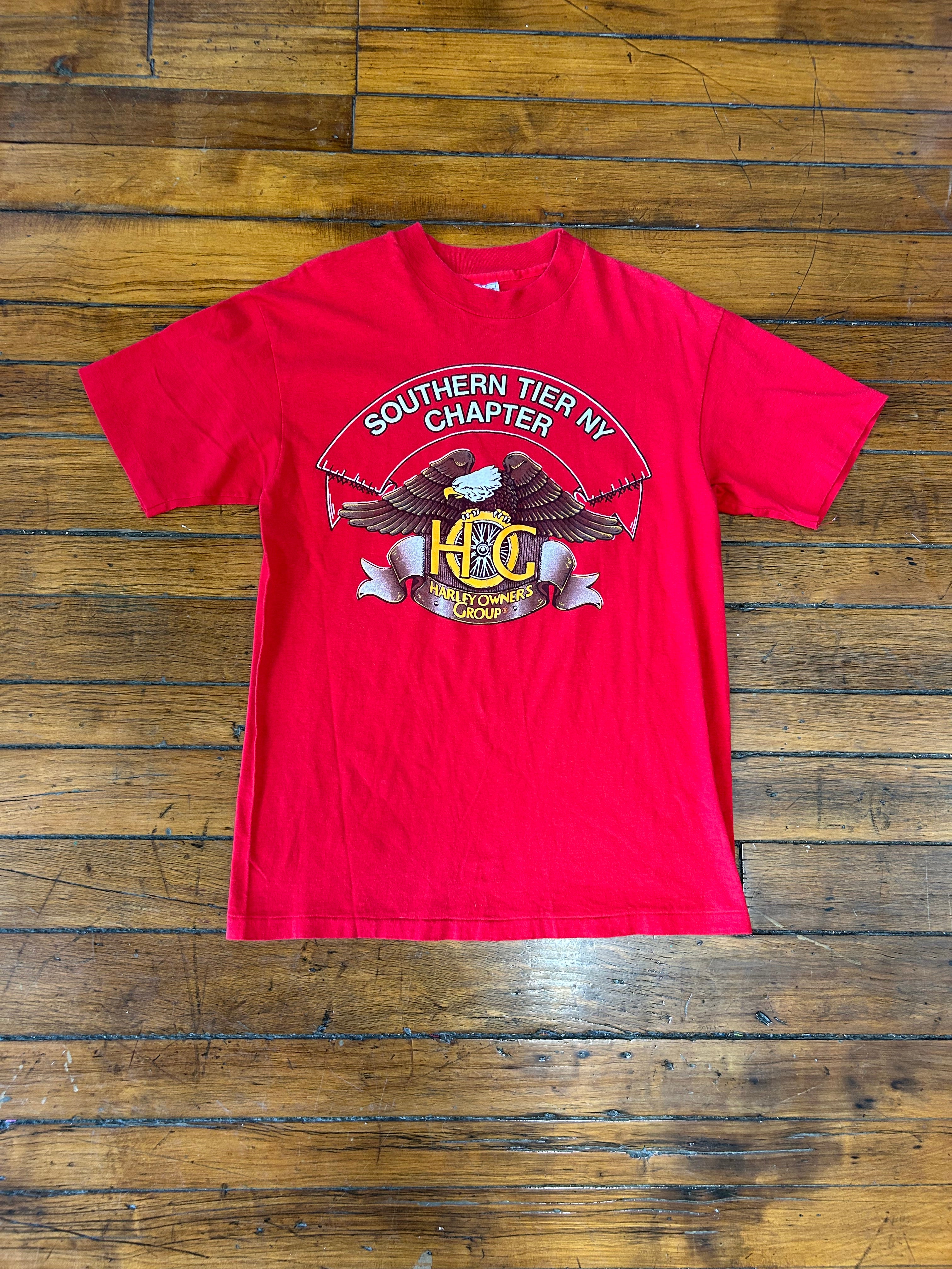 Harley Owners Southern Tier Chapter Hanes 90s T-Shirt