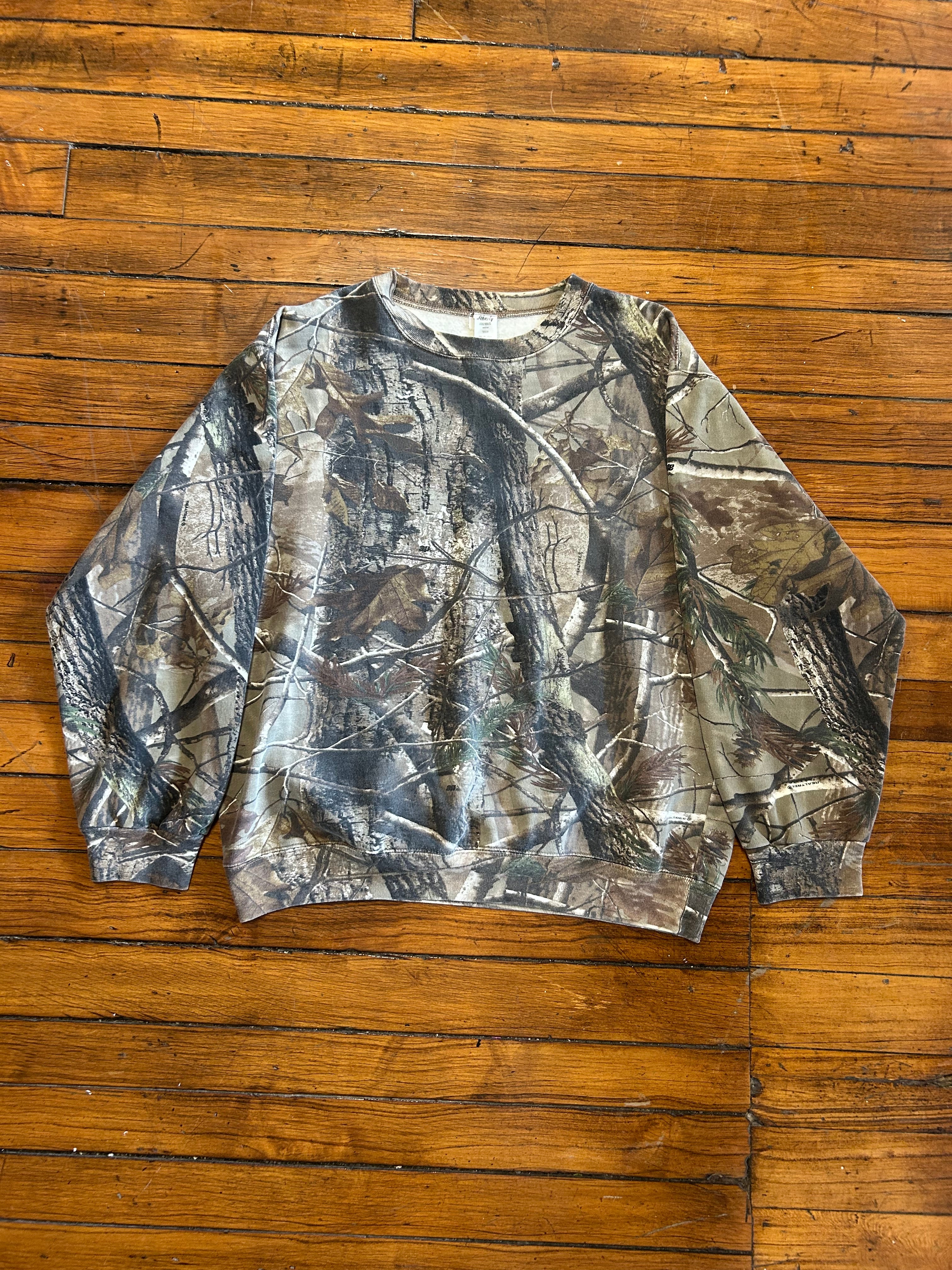 Tree Camouflage Pullover Crewneck Longsleeve Adult